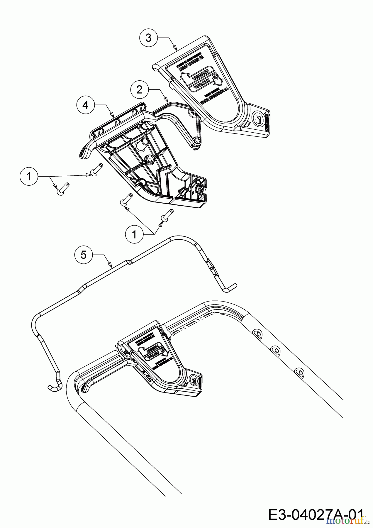 Troy-Bilt Motormäher mit Antrieb TB 240 12AVB2AQ711 (2018) Bremsbügel, Geschwindigkeitsregelung