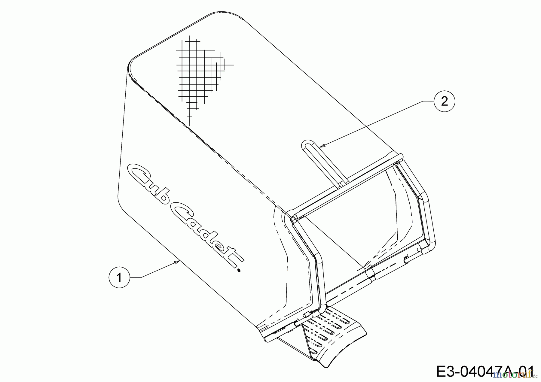 Cub Cadet Motormäher mit Antrieb CC 53 SPO W 12AQC6J3603 (2015) Grasfangsack