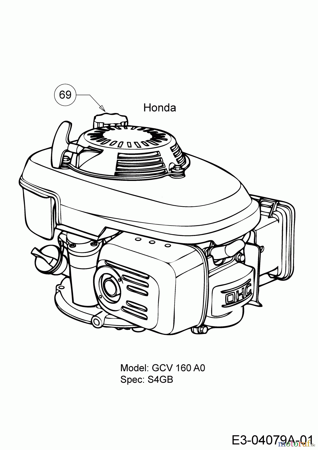 Beaux Jours Motormäher mit Antrieb BJ 5553 SH 12B-PF9Q613 (2017) Motor Honda