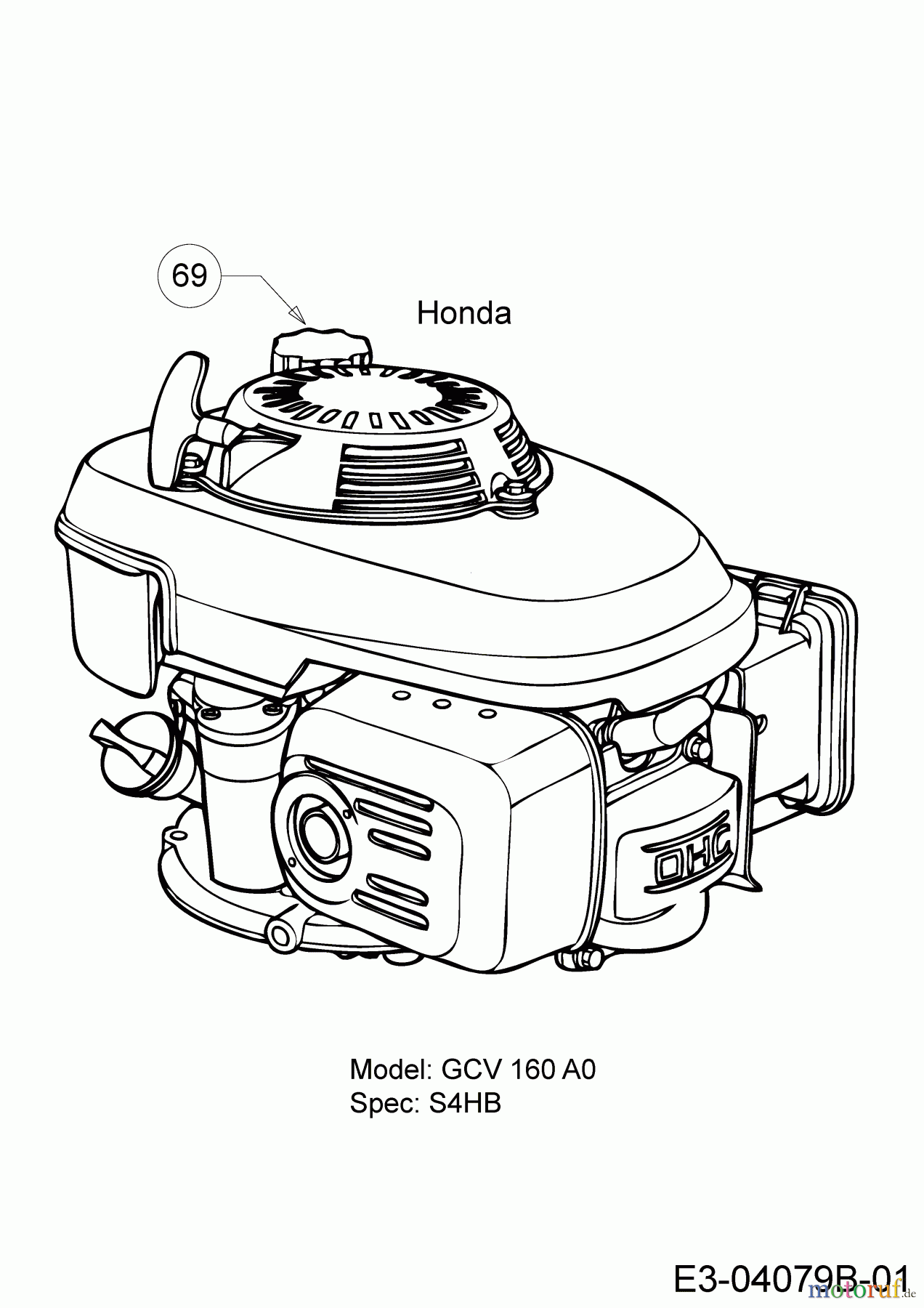 Motorpedo Motormäher mit Antrieb MPG 46 12C-TMCQ691 (2018) Motor Honda
