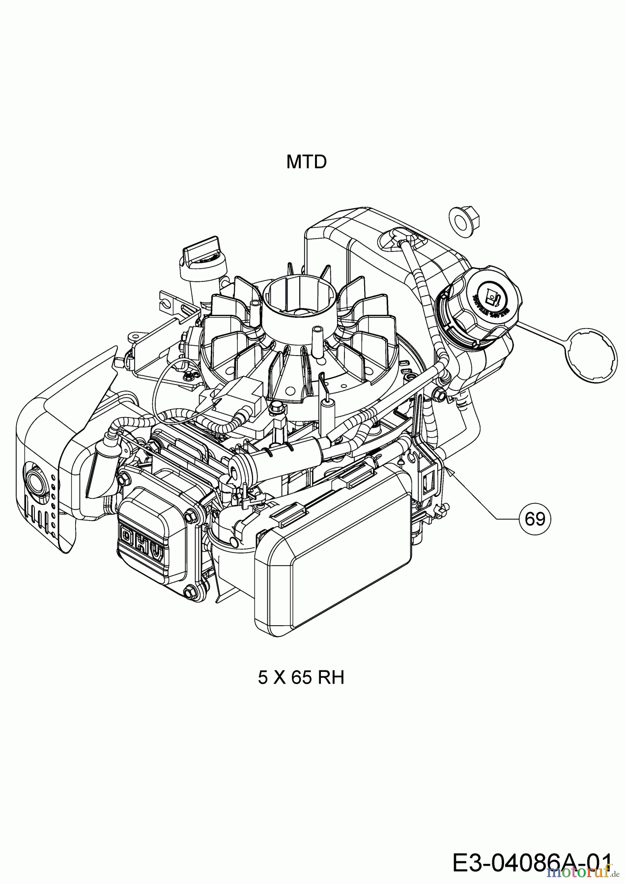 Cub Cadet Motormäher mit Antrieb LM2 DR46S 12BBTQKC603 (2017) Motor MTD