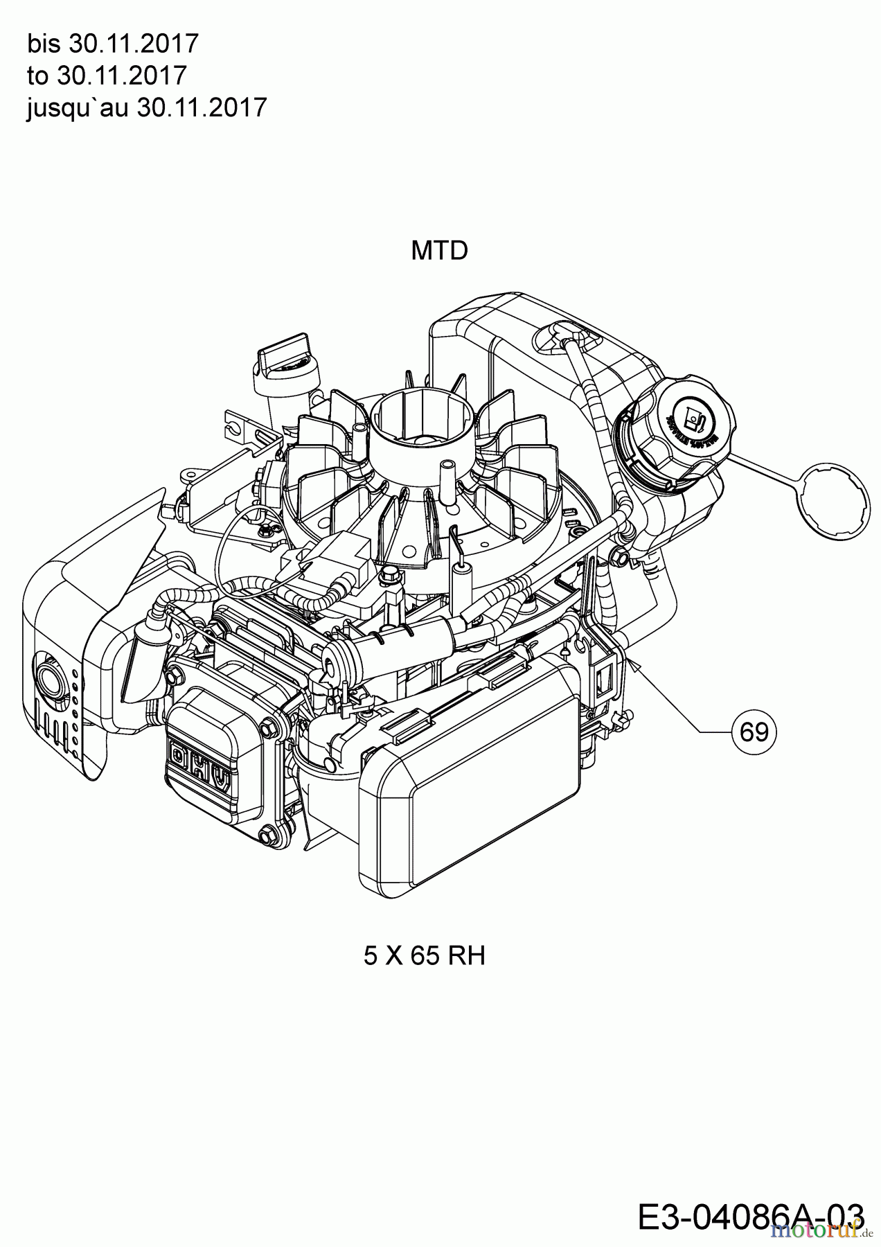 WOLF-Garten Expert Motormäher Expert 460 11B-TUKC650 (2018) Motor MTD bis 30.11.2017