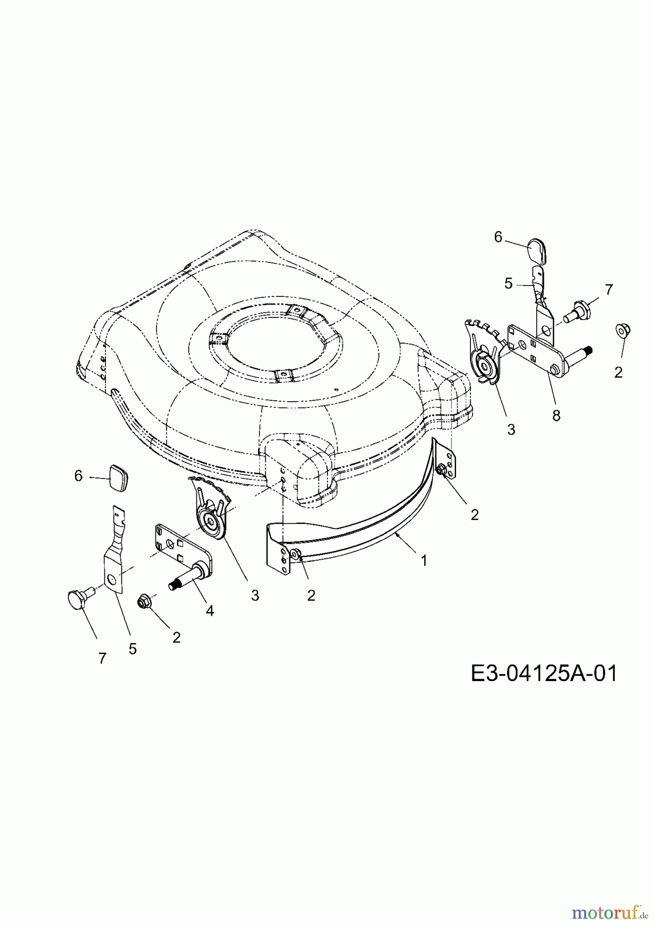 MTD Motormäher P 53 M 11A-438P615 (2008) Höhenverstellung vorne