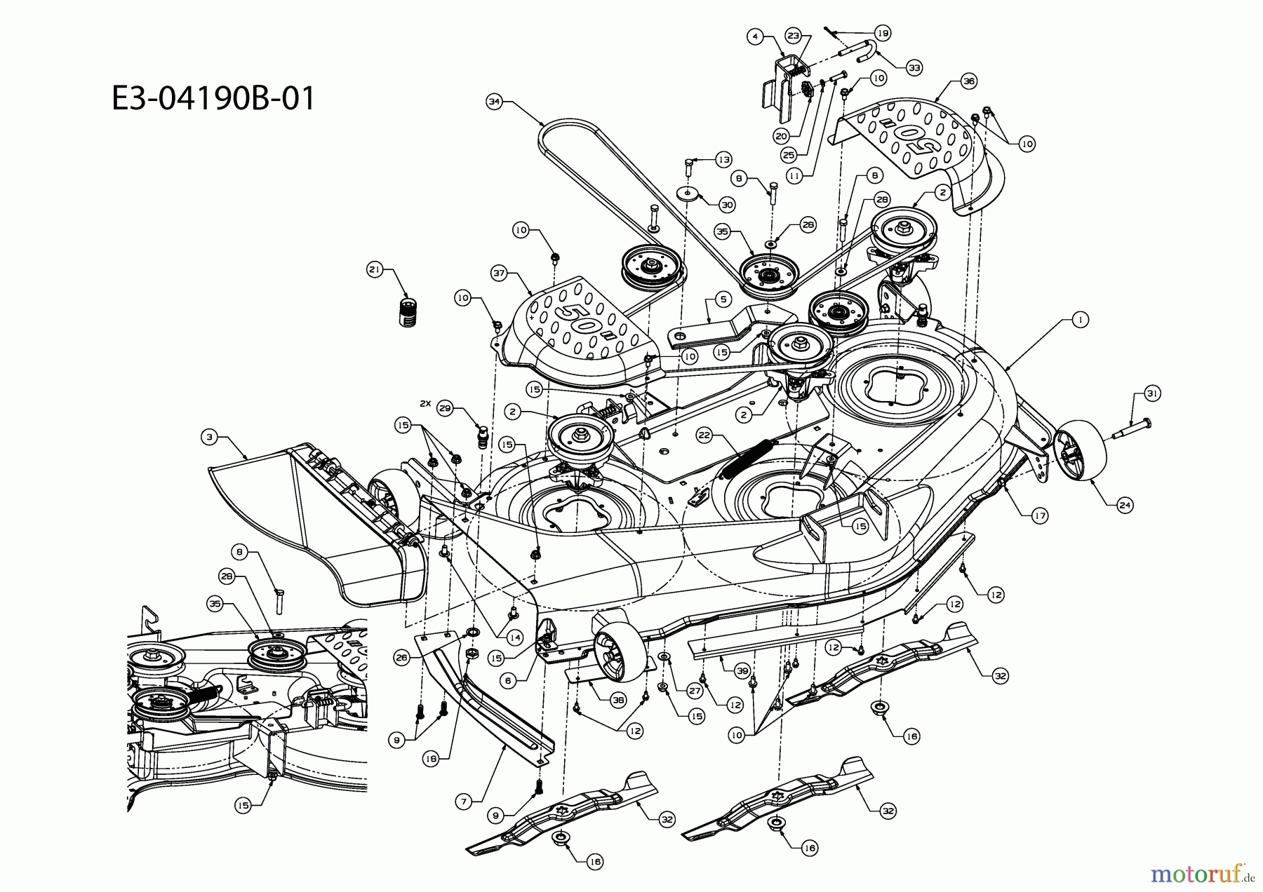  Cub Cadet Zero Turn RZT 50 17AI2ACP603  (2010) Mähwerk P (50