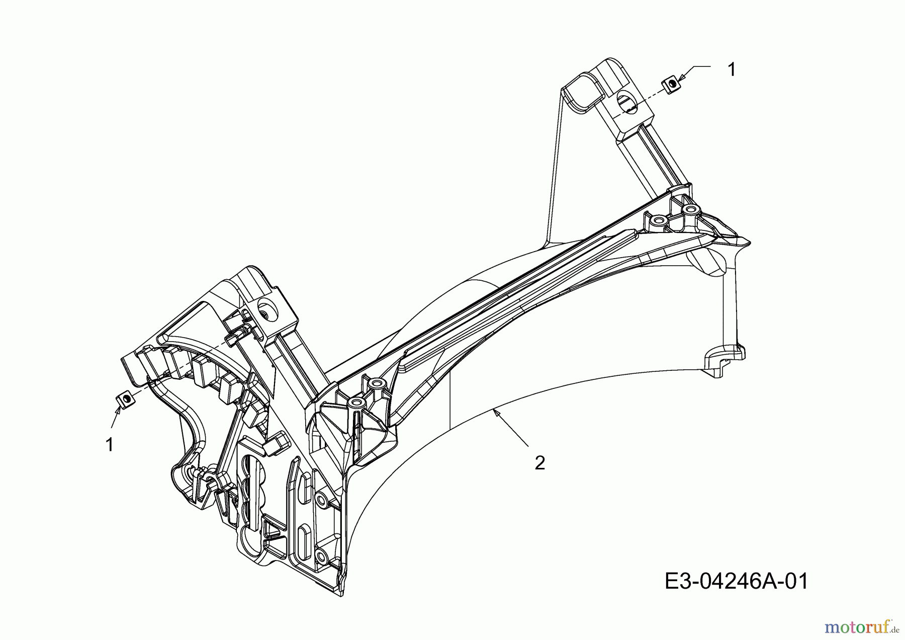 Cub Cadet Motormäher mit Antrieb CC 53 MSPO 12A-A0KC603 (2015) Leitstück hinten