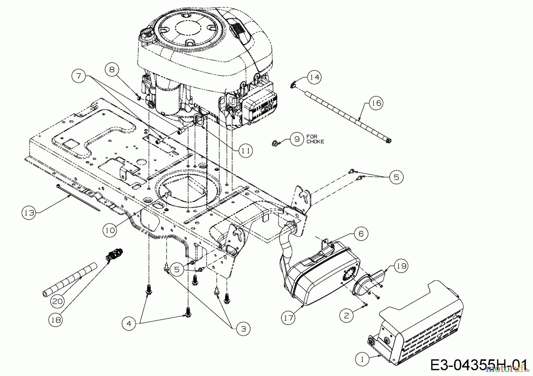 Massey Ferguson Rasentraktoren MF 36-16 RH 13HD99GE695 (2016) Motorzubehör