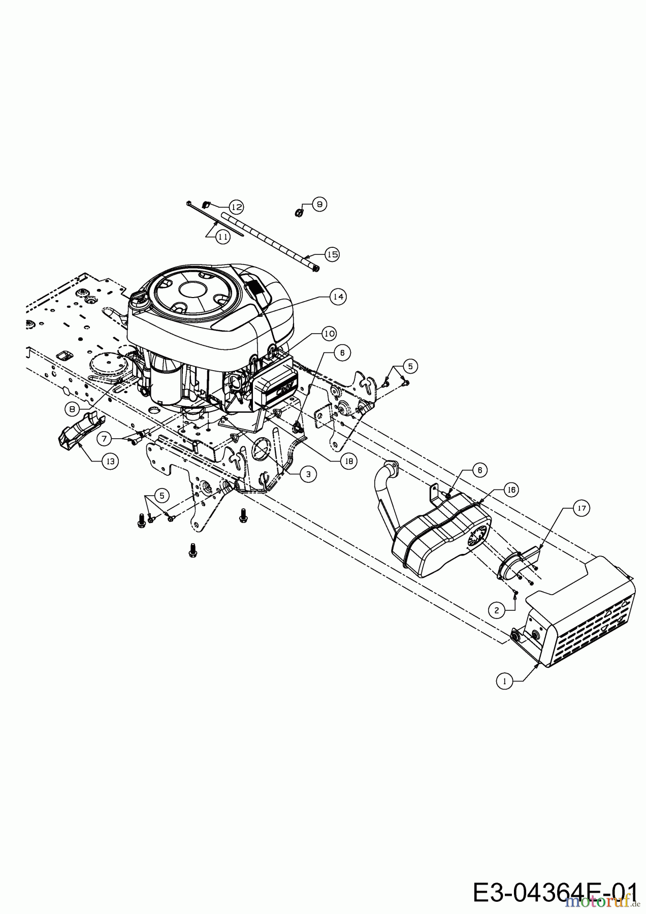 Wolf-Garten Rasentraktoren Select 76.125 T 13AH76RA650 (2013) Motorzubehör