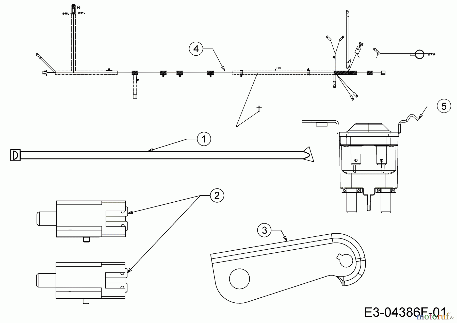 Guem Rasentraktoren GF 140 13H2765F607 (2015) Elektroteile
