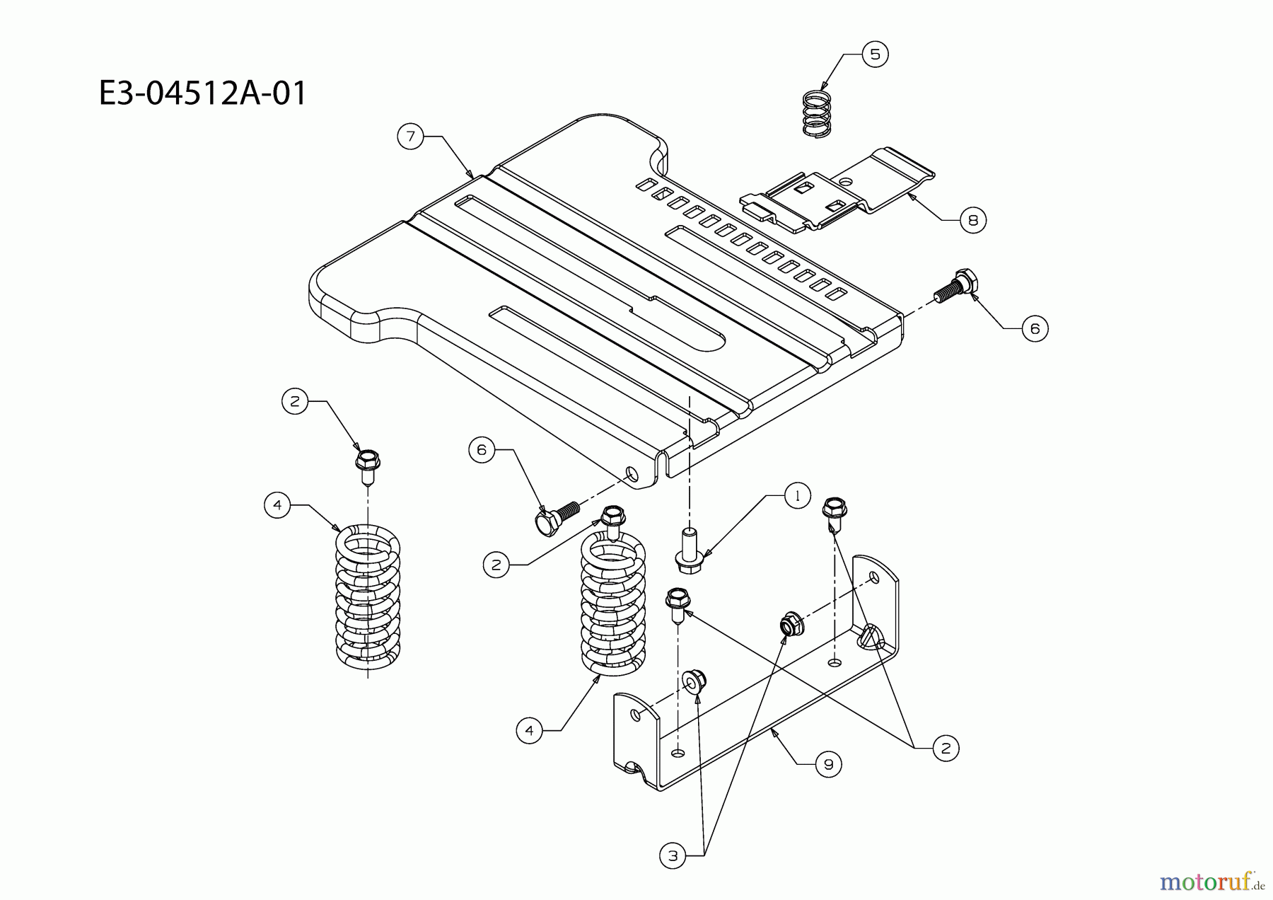 Gutbrod Rasentraktoren ELX 107 SHL-K 13AG91GG690 (2009) Sitzträger