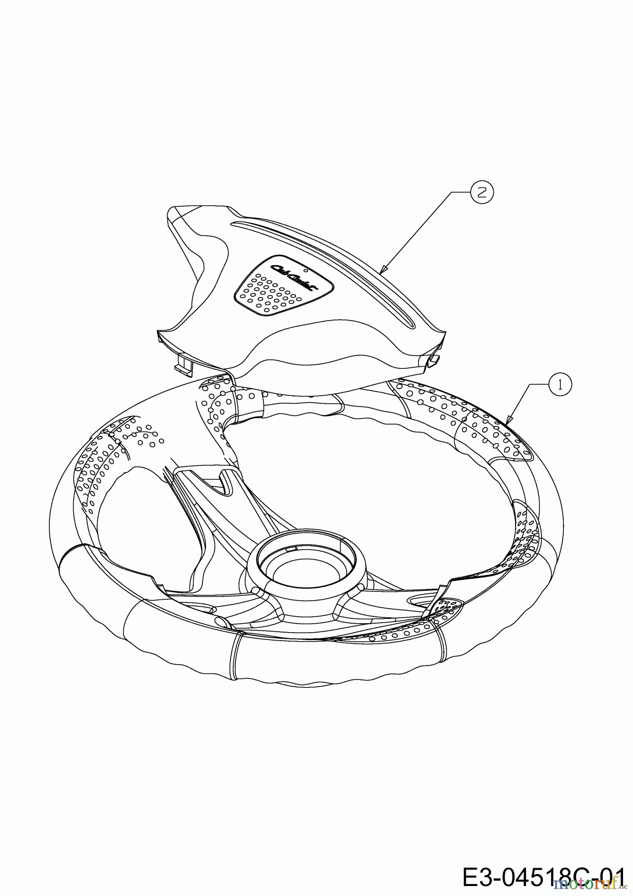 Cub Cadet Rasentraktoren CC 1018 HE 13HD91AE330 (2015) Lenkrad