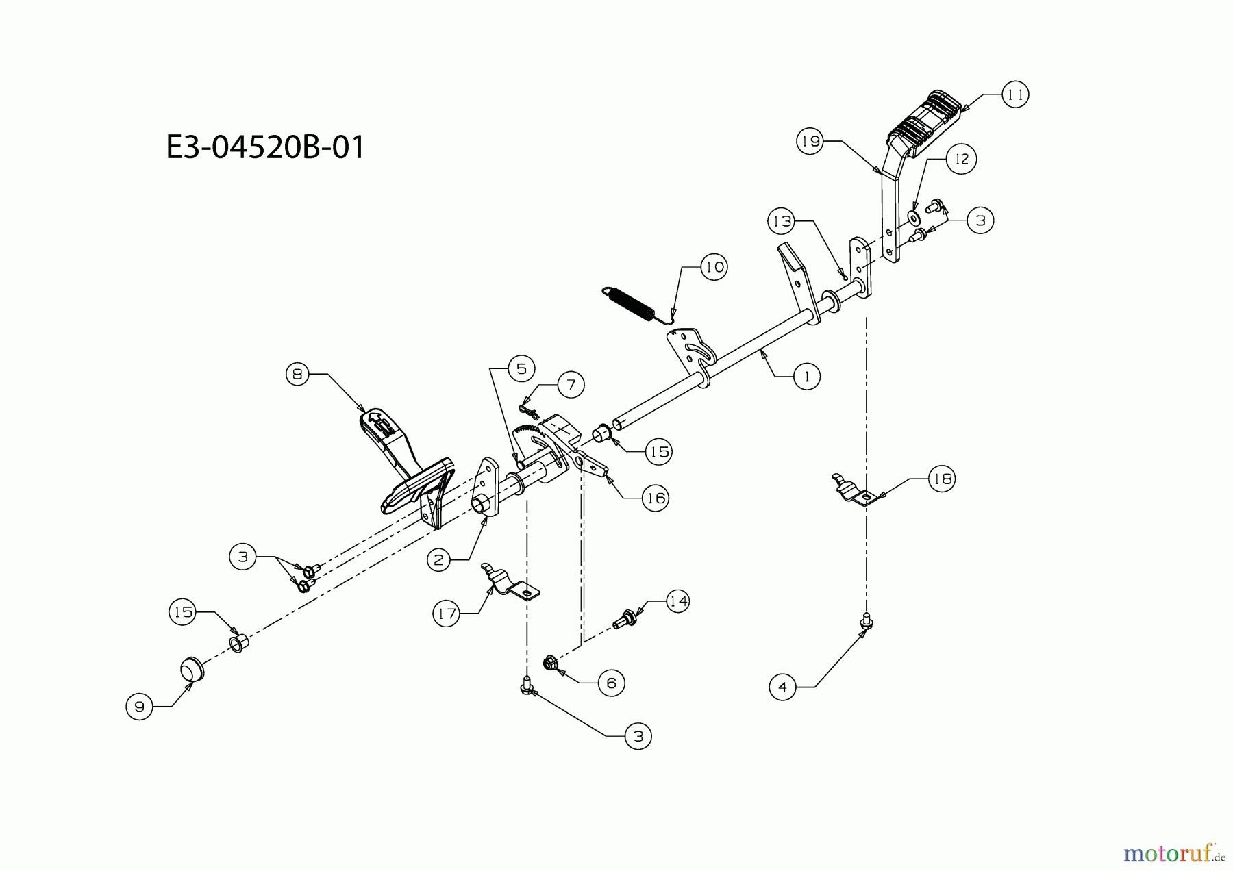 Yard-Man Rasentraktoren HG 9160 K 13BG91YG643 (2010) Pedale