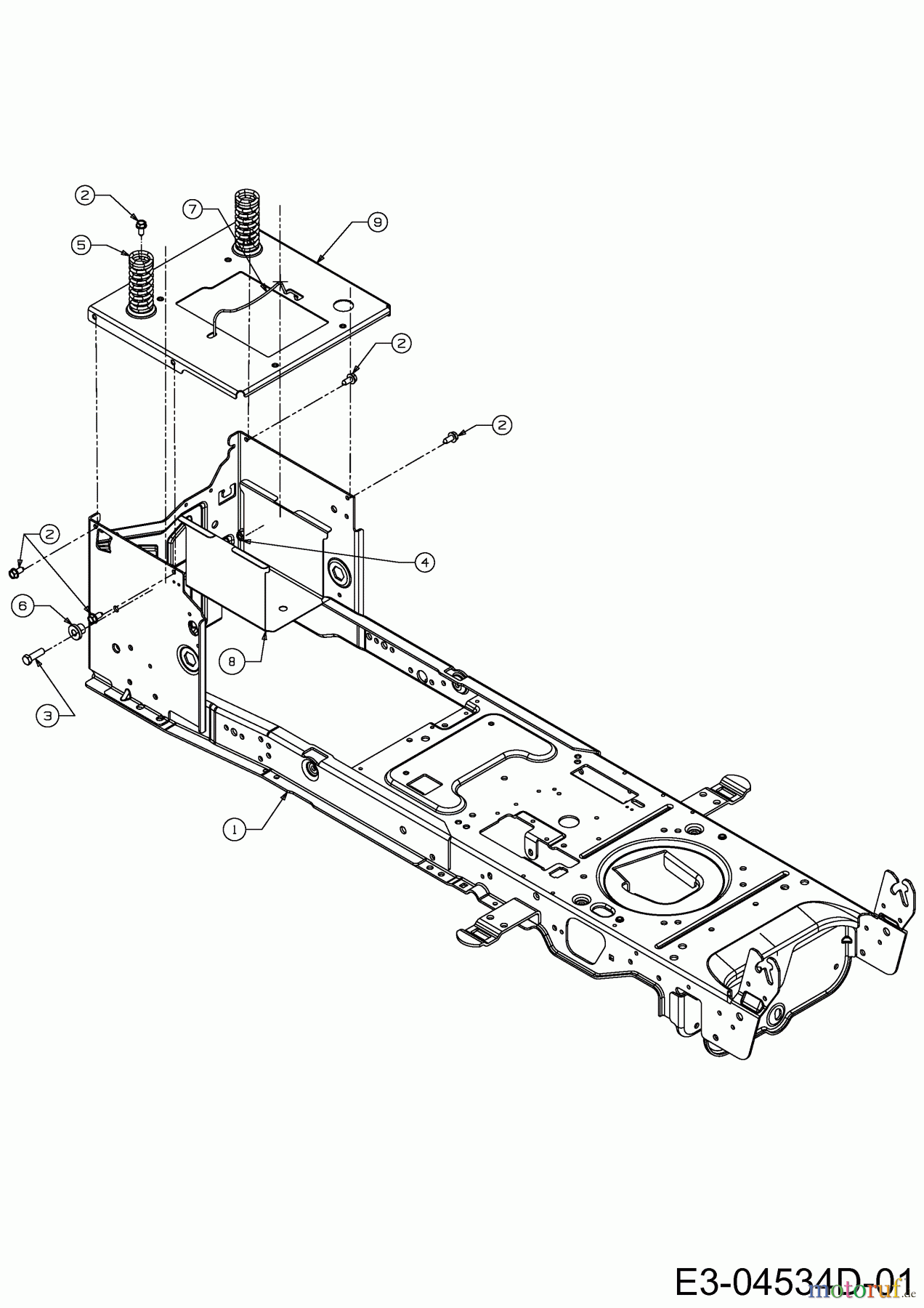WOLF-Garten Expert Rasentraktoren Expert 107.180 H 13AG91WG650 (2013) Rahmen