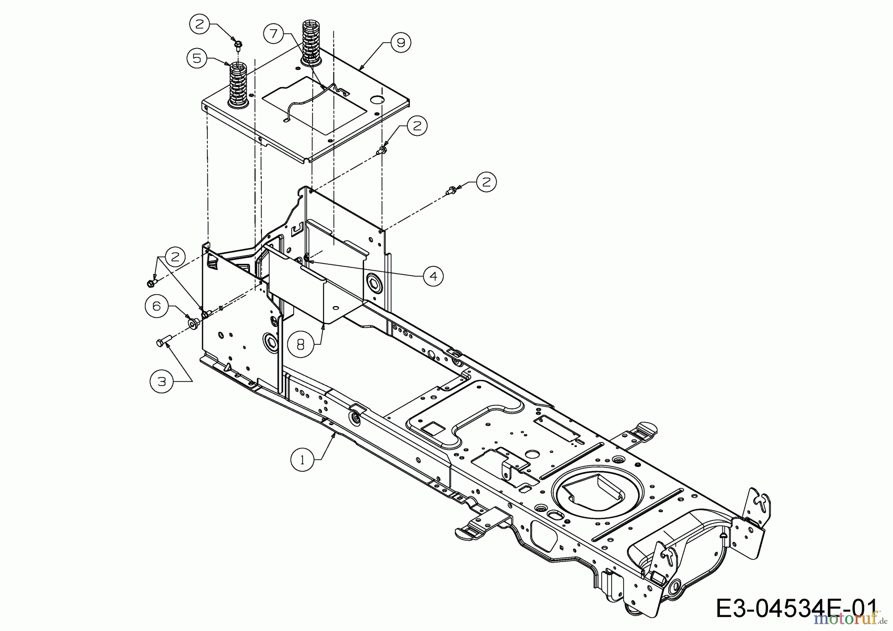 WOLF-Garten Expert Rasentraktoren Expert 107.180 H 13AG93WG650 (2014) Rahmen