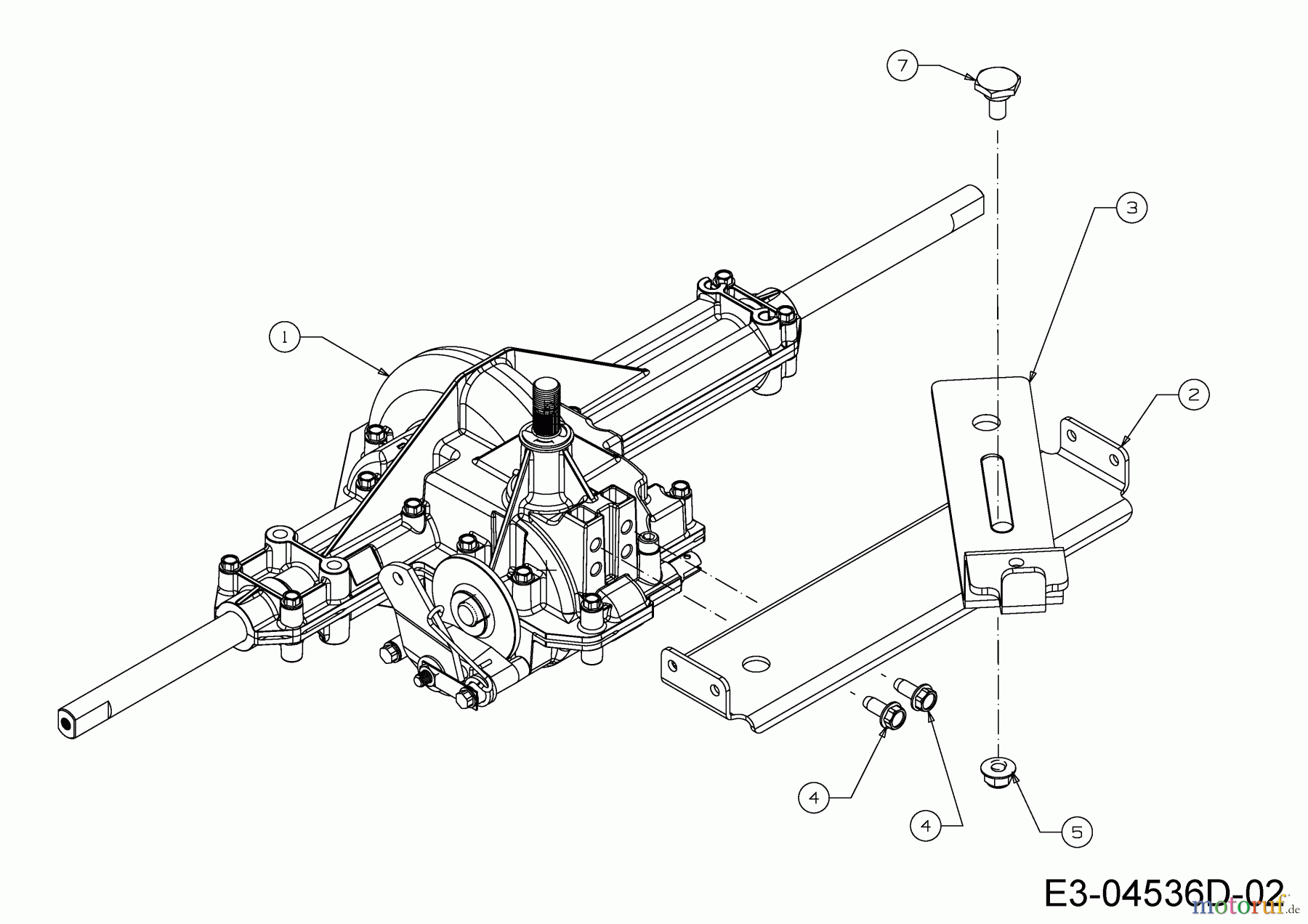 Massey Ferguson Rasentraktoren MF 42-18 ASD 13AD90GG695 (2015) Getriebeträger, Halter Spannrolle