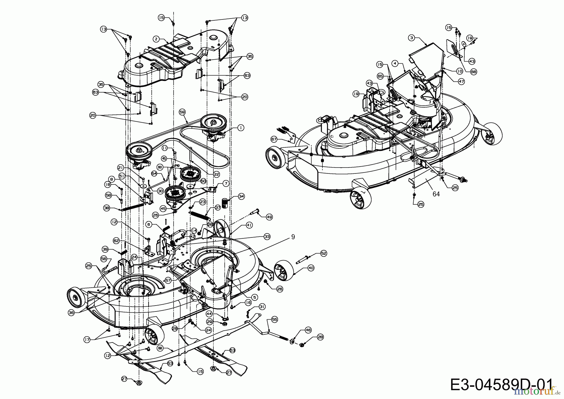  Gutbrod Rasentraktoren ELX 107 SHL-K 13BG91GG690  (2012) Mähwerk G (42