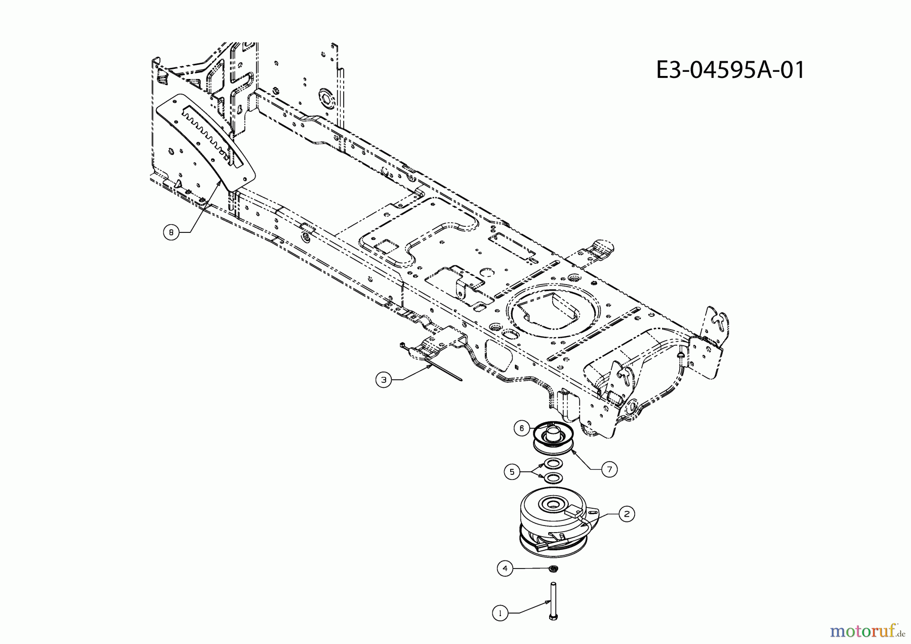 Gutbrod Rasentraktoren ELX 127 SAL-SK 13AF90GP690 (2009) Elektromagnetkupplung, Motorkeilriemenscheibe
