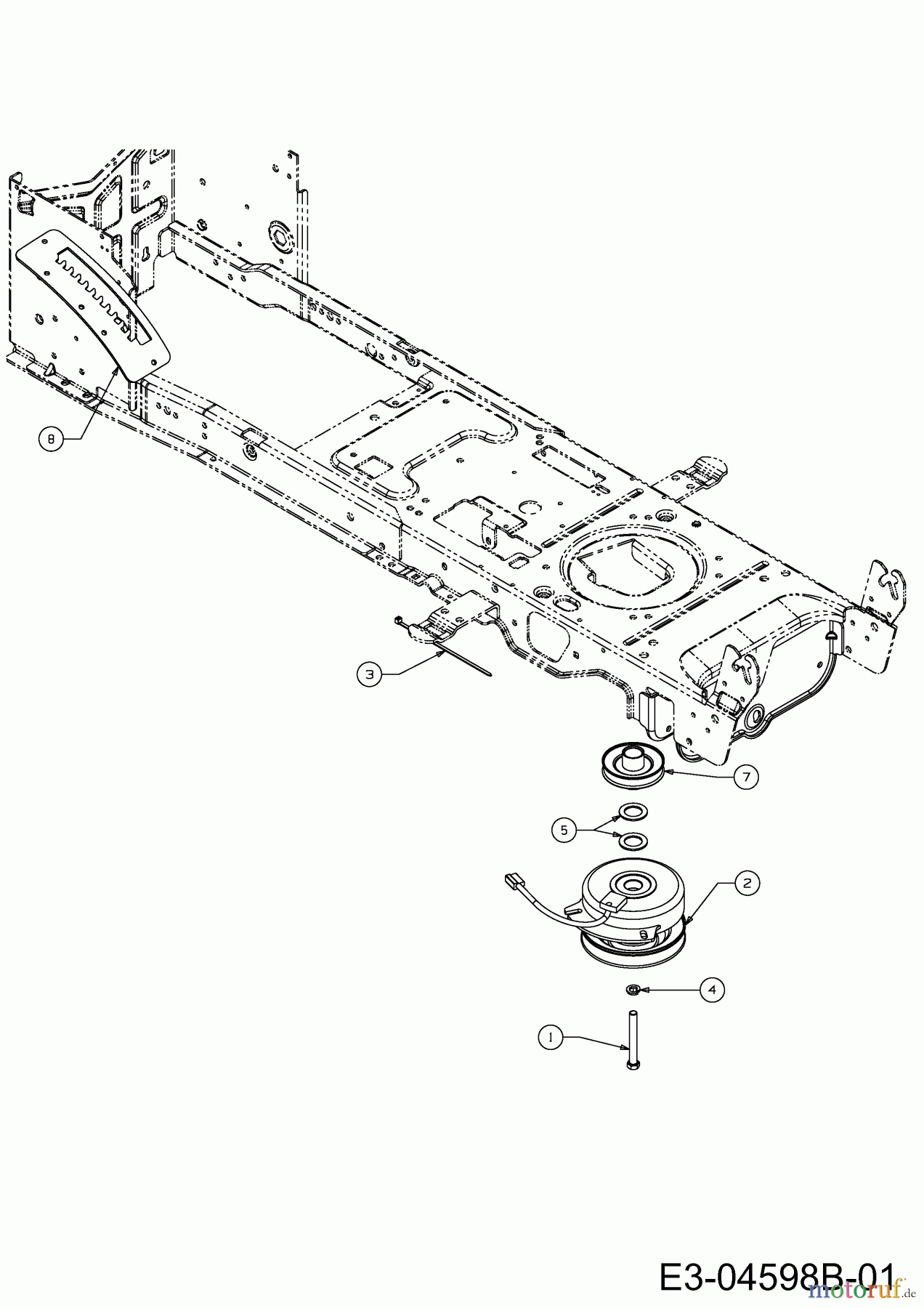 Cub Cadet Rasentraktoren LTX 1050 13AP91AP330 (2012) Elektromagnetkupplung, Motorkeilriemenscheibe