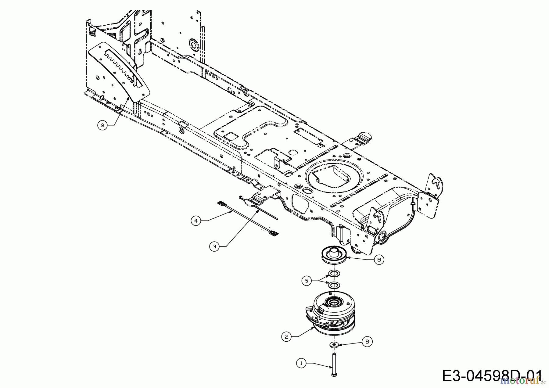 Massey Ferguson Rasentraktoren MF 50-24 SH 13HQ93GP695 (2016) Elektromagnetkupplung, Motorkeilriemenscheibe