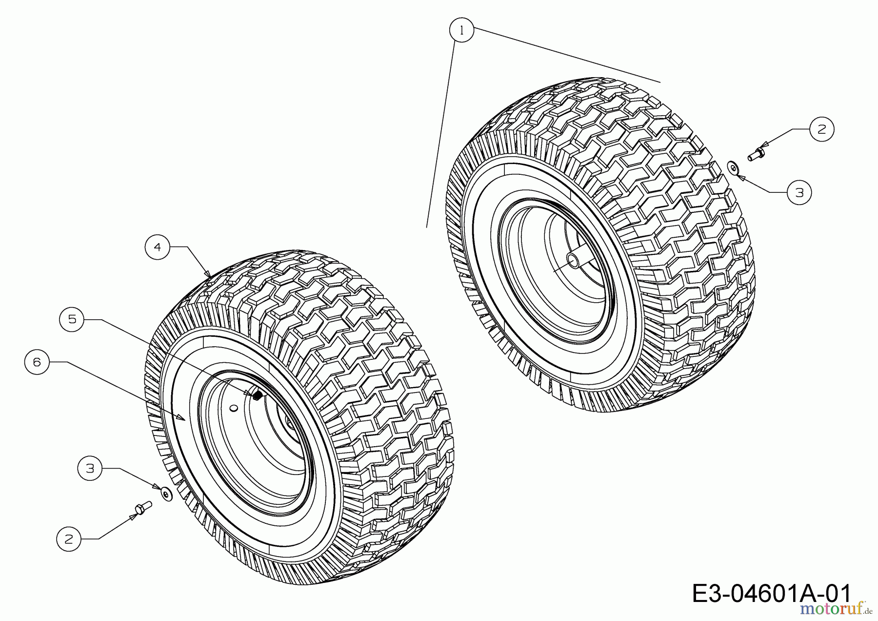 Gutbrod Rasentraktoren ELX 107 SHL-K 13AG91GG690 (2009) Räder hinten 20x8