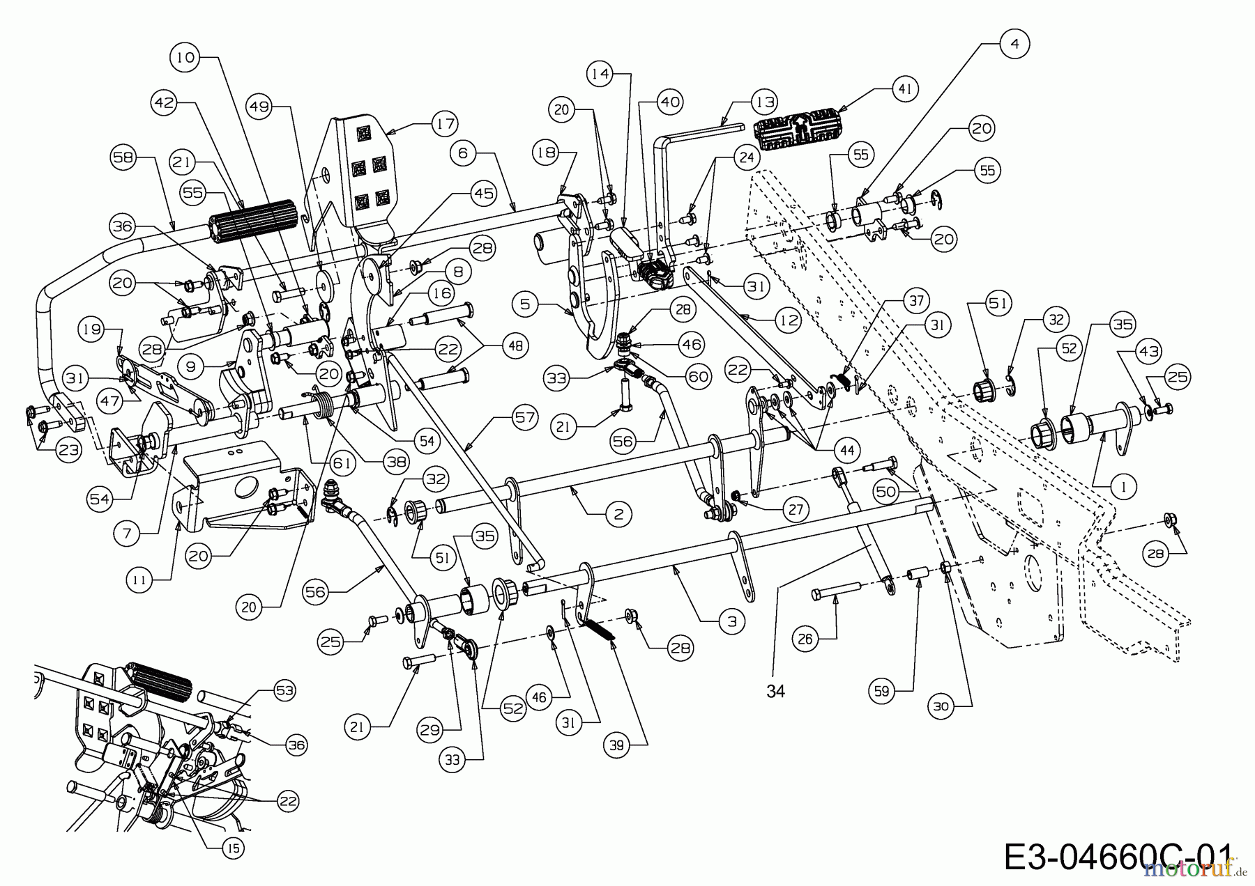 Cub Cadet Zero Turn FMZ 50 17CI4BFP603 (2010) Pedale