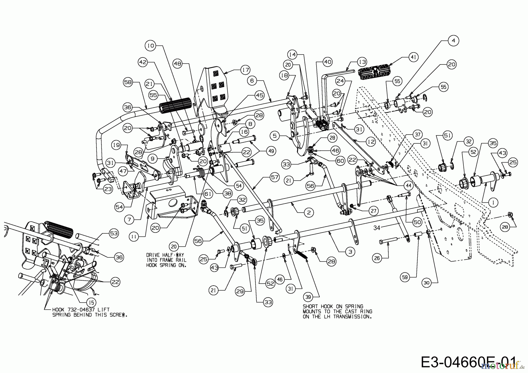 Cub Cadet Zero Turn FMZ 50 17CI4BFP603 (2012) Pedale