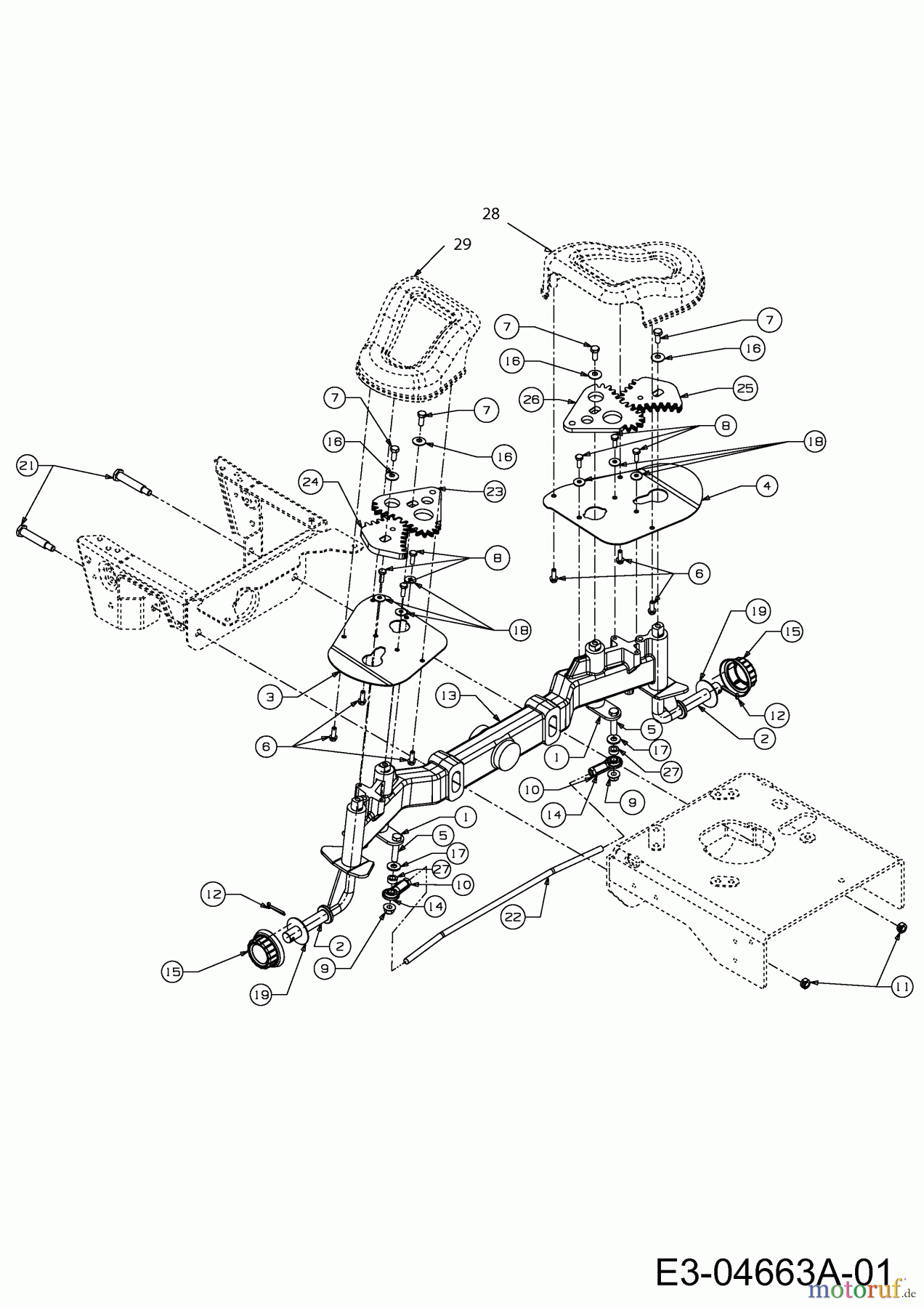Cub Cadet Zero Turn FMZ 50 17BI4BFP603 (2009) Achsschenkel