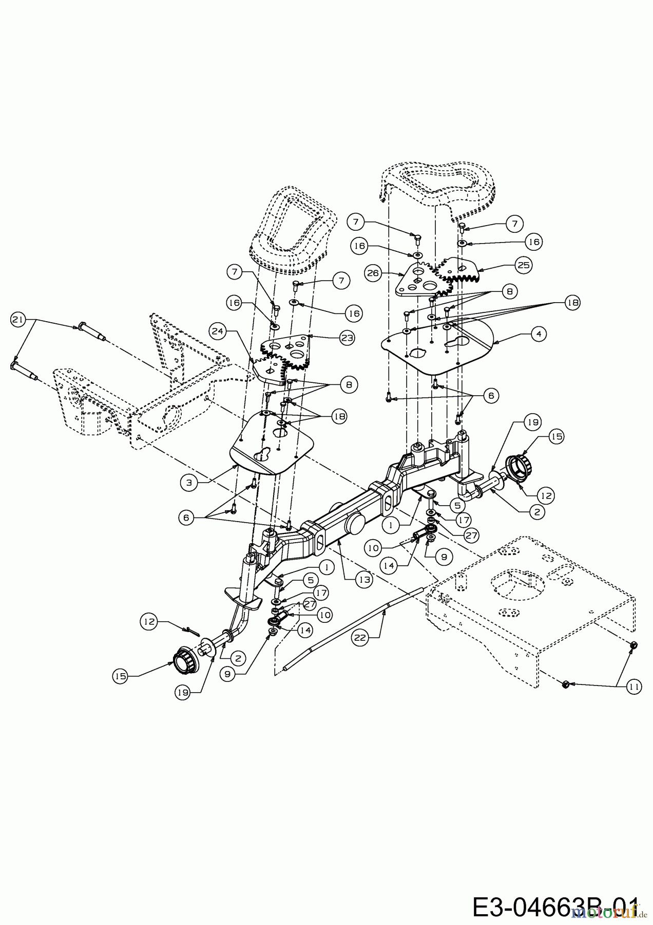 Cub Cadet Zero Turn FMZ 50 17CI4BFP603 (2010) Achsschenkel