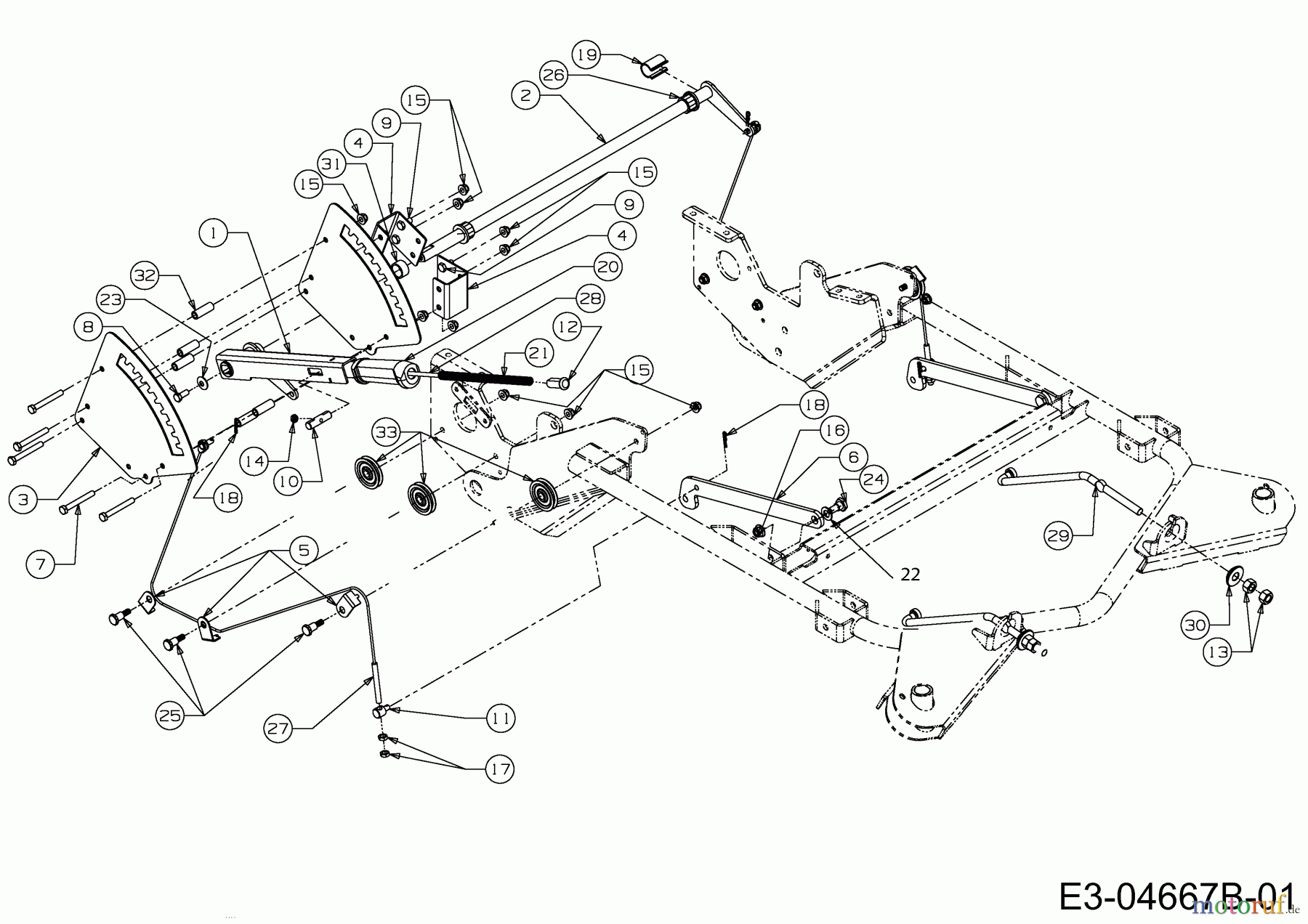 Cub Cadet Zero Turn FMZ 50 17BI4BFP603 (2009) Mähwerksaushebung