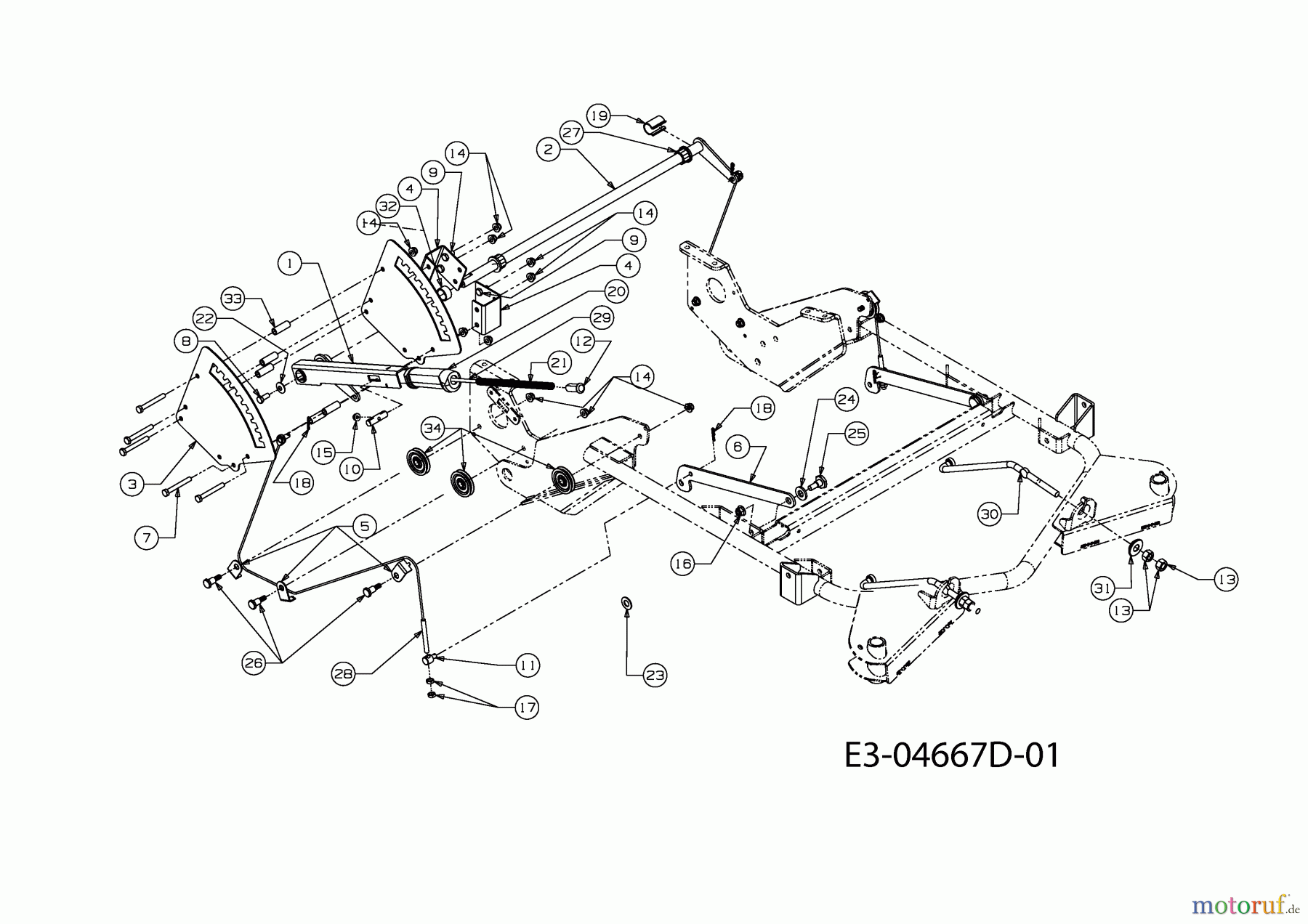 Cub Cadet Zero Turn FMZ 50 17CI4BFP603 (2012) Mähwerksaushebung