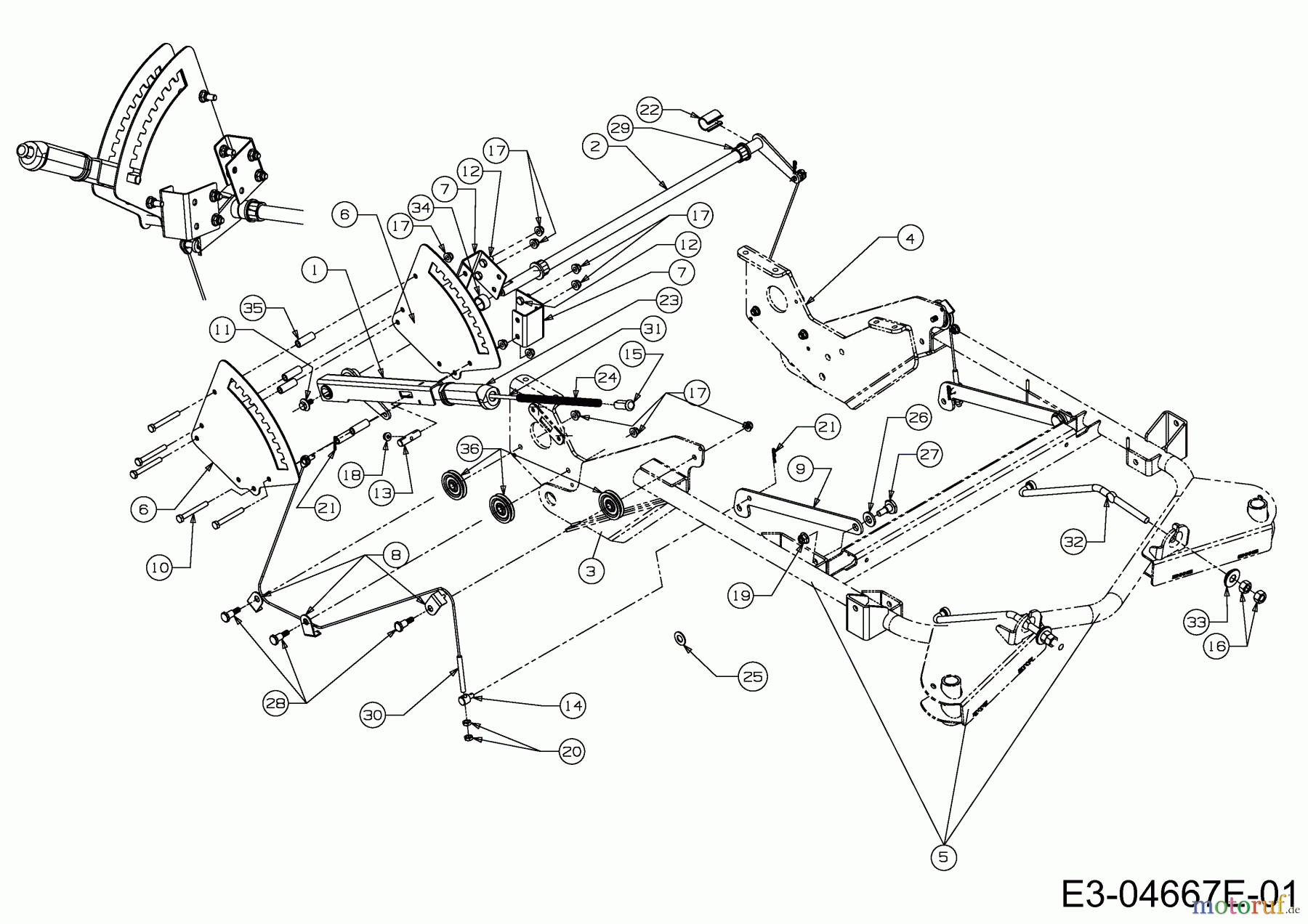 Cub Cadet Zero Turn FMZ 50 17CI4BFP603 (2013) Mähwerksaushebung