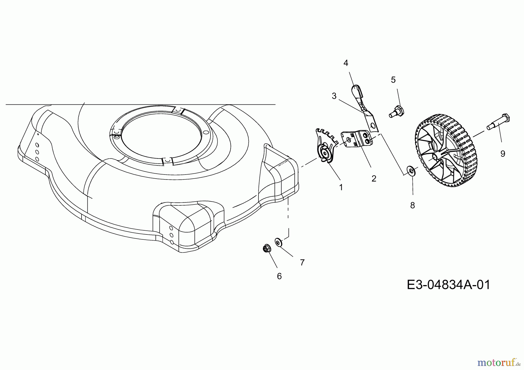  Black-Line Motormäher 4048 HWM 11A-V14M683  (2009) Schnitthöhenverstellung