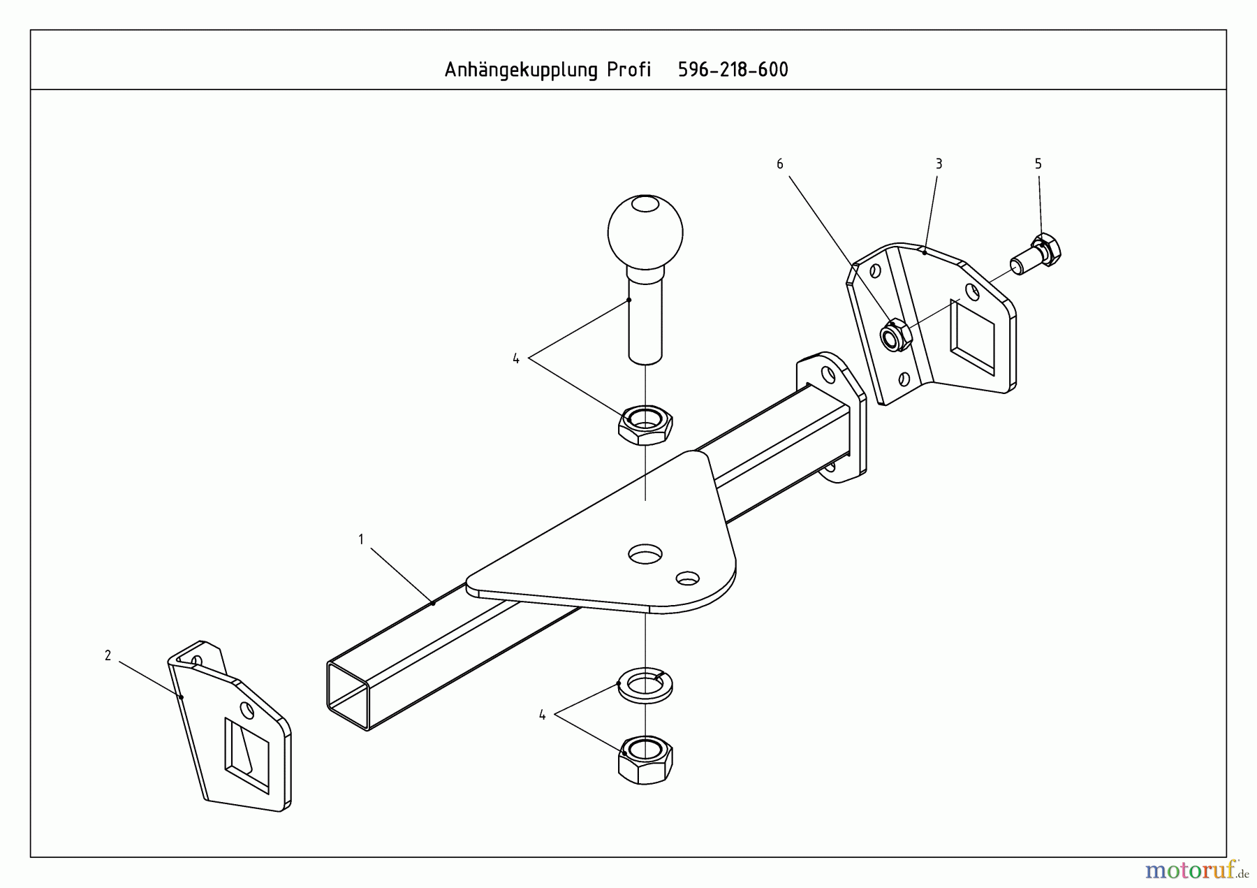 MTD Zubehör Zubehör Kompakttraktoren Anhängekupplung für CC 2000/3000 RD Serie, Profi 596-218-600 (2009) Grundgerät