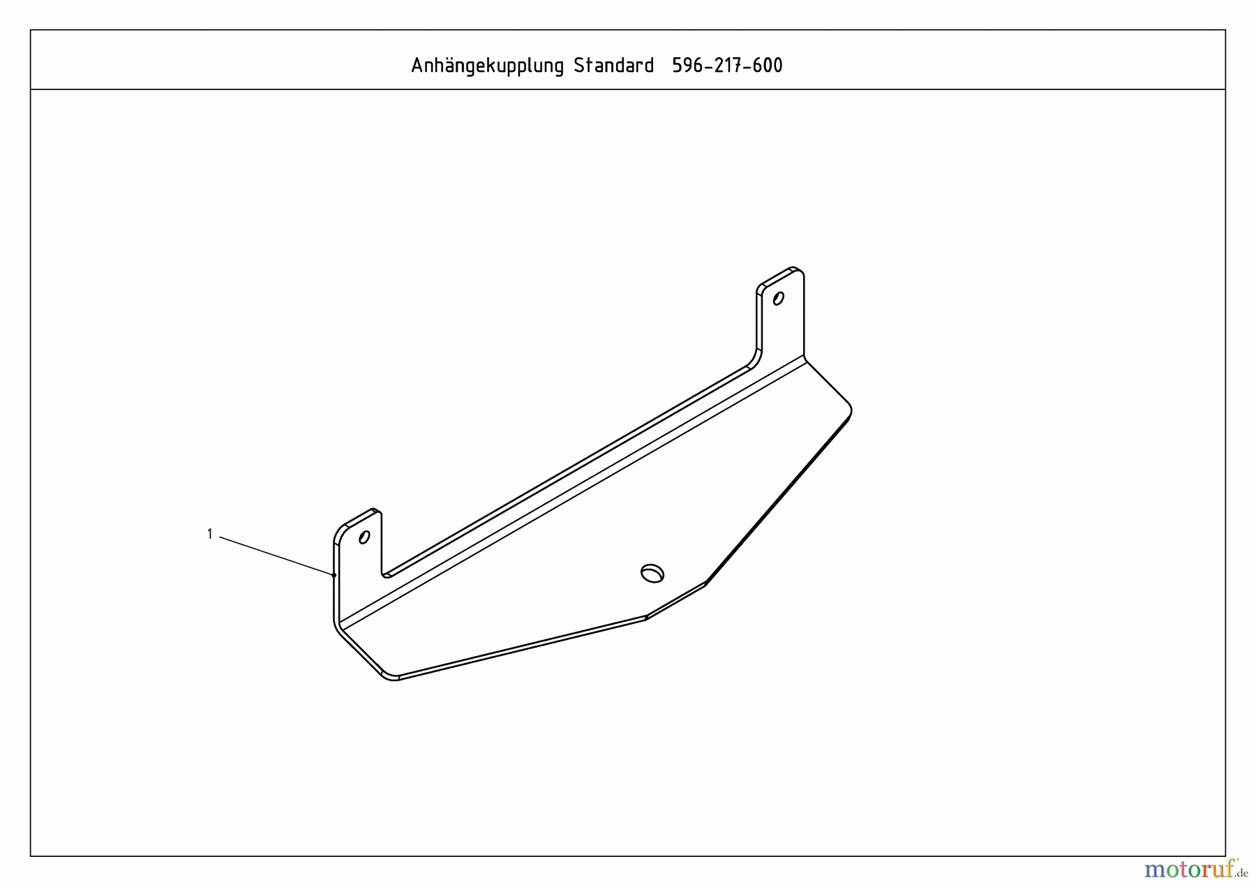  MTD Zubehör Zubehör Kompakttraktoren Anhängekupplung für CC 2000/3000 RD Serie, Standard 596-217-600  (2013) Grundgerät