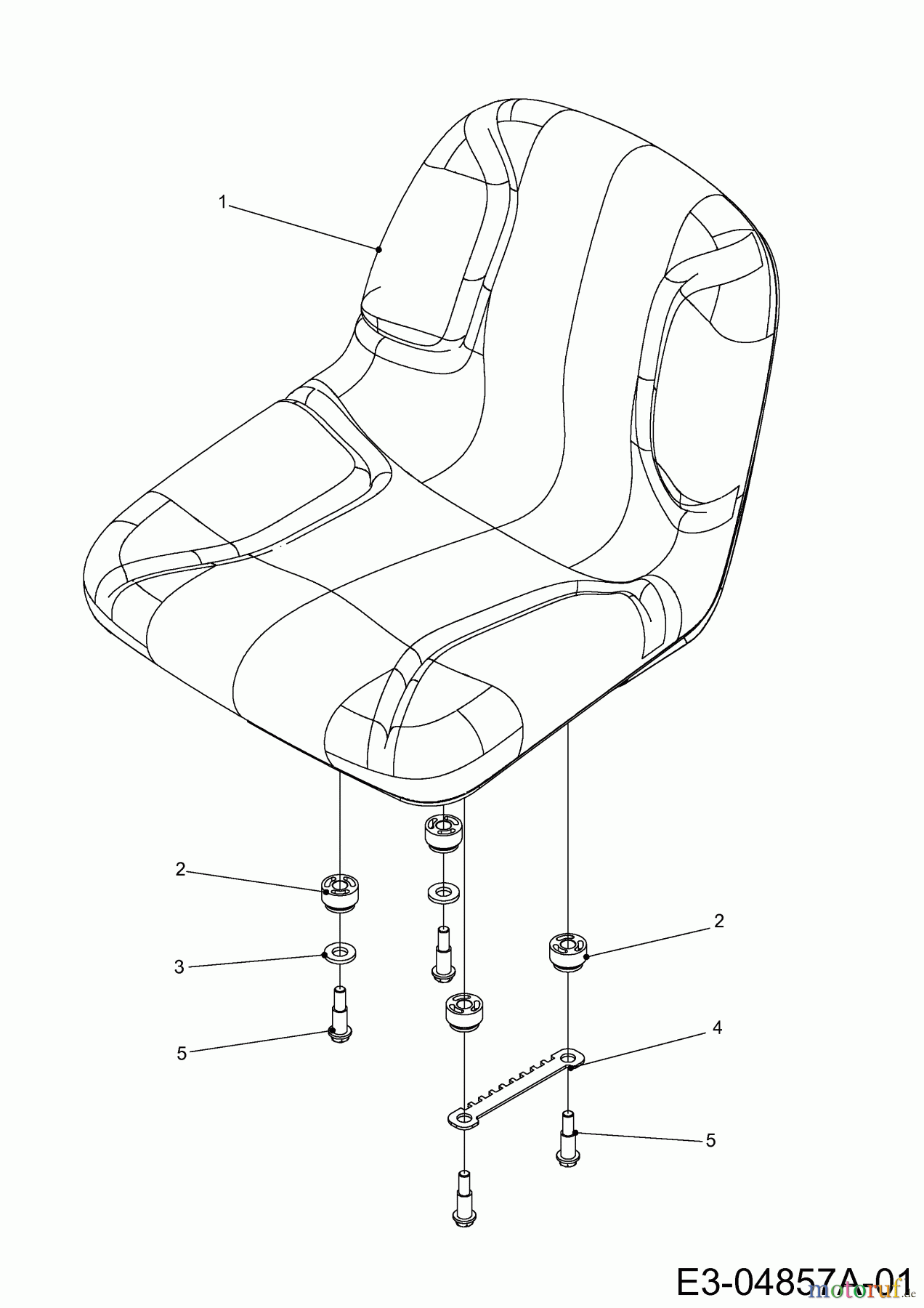  MTD Zubehör Zubehör Kompakttraktoren Sitz für CC 2000/3000 RD Serie, Standard 596-272-600  (2010) Sitz