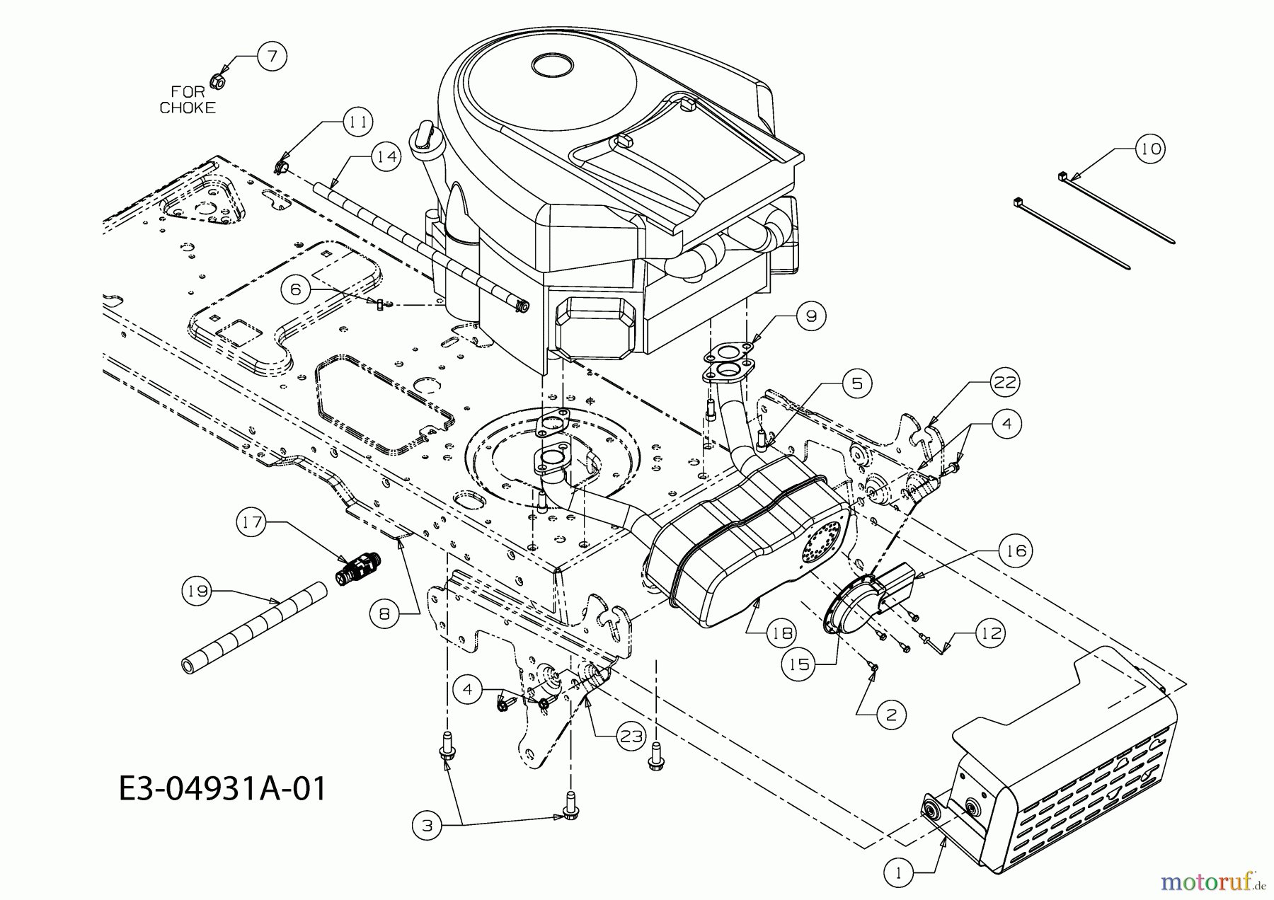 Gutbrod Rasentraktoren GLX 105 RAT 13BT50GN690 (2009) Motor