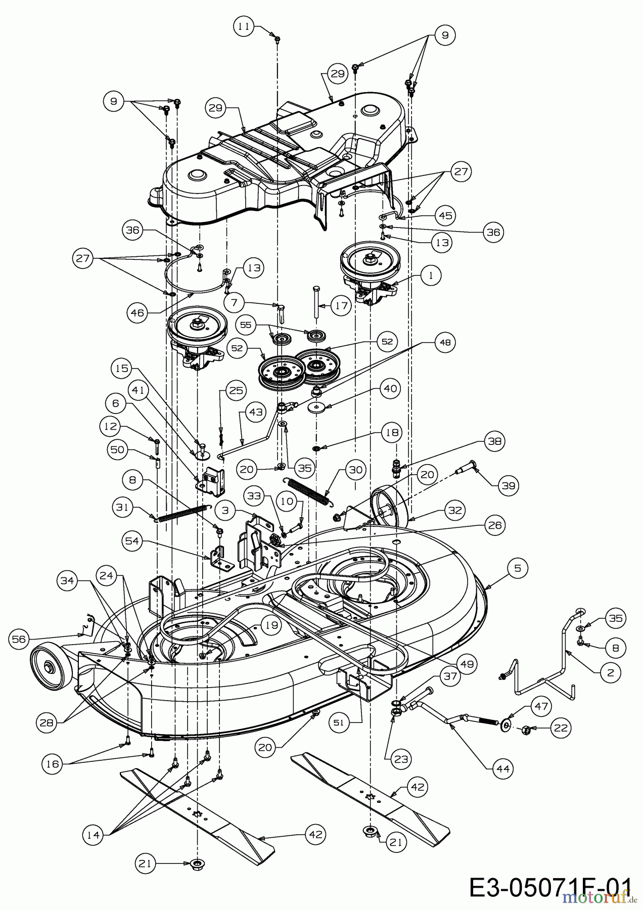  Wolf-Garten Rasentraktoren A 107.180 H 13HT79WG650  (2015) Mähwerk G (42
