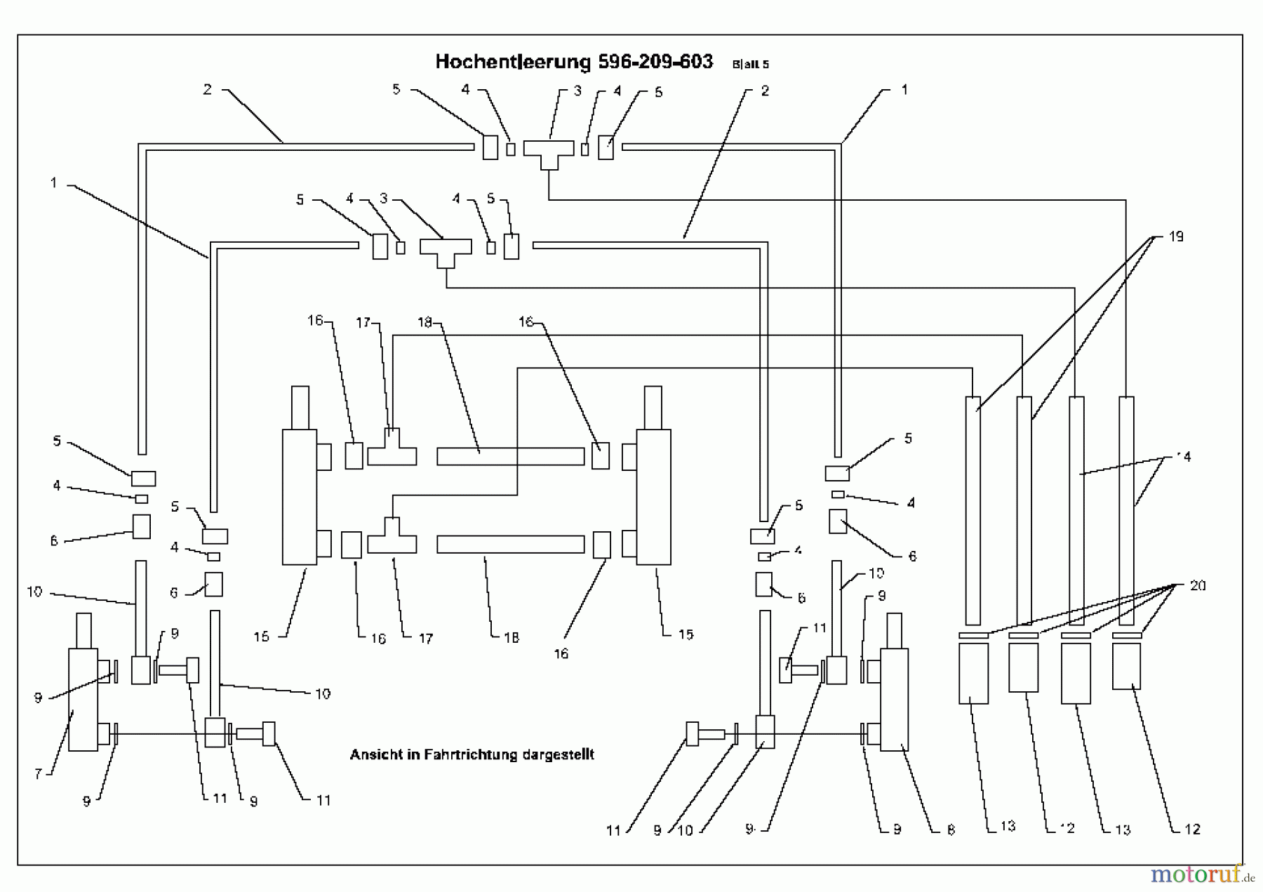 MTD Zubehör Zubehör Kompakttraktoren Grasfangvorrichtung inkl. Entleerung für CC 2000/3000 RD Serie, 400 l Box mit Hochentleerung (nicht CC 2250 RD) 596-209-603 (2009) Hydraulik