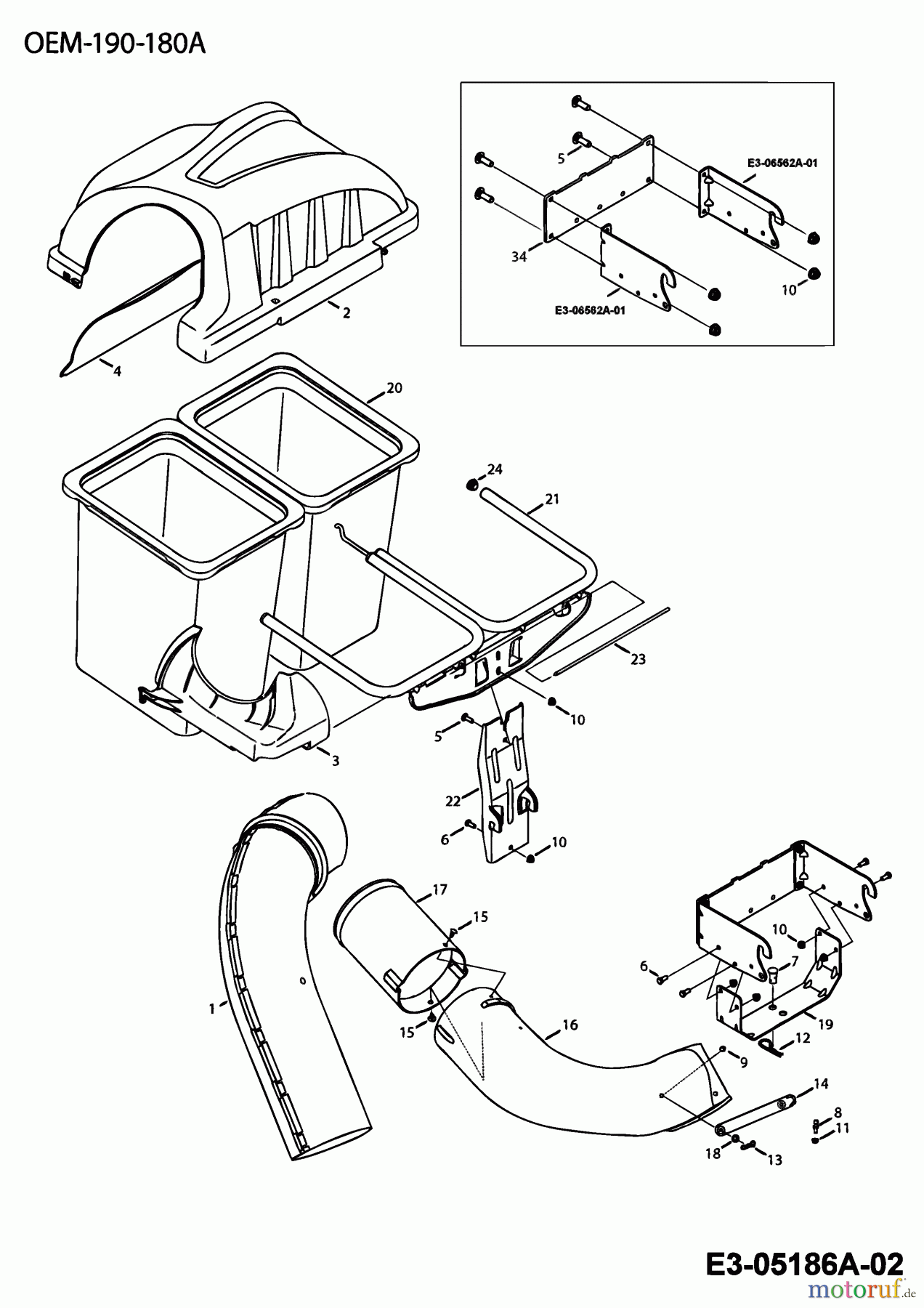  MTD Zubehör Zubehör Garten- und Rasentraktoren Grasfangvorrichtung für 450 Serie mit Mähwerk G (42