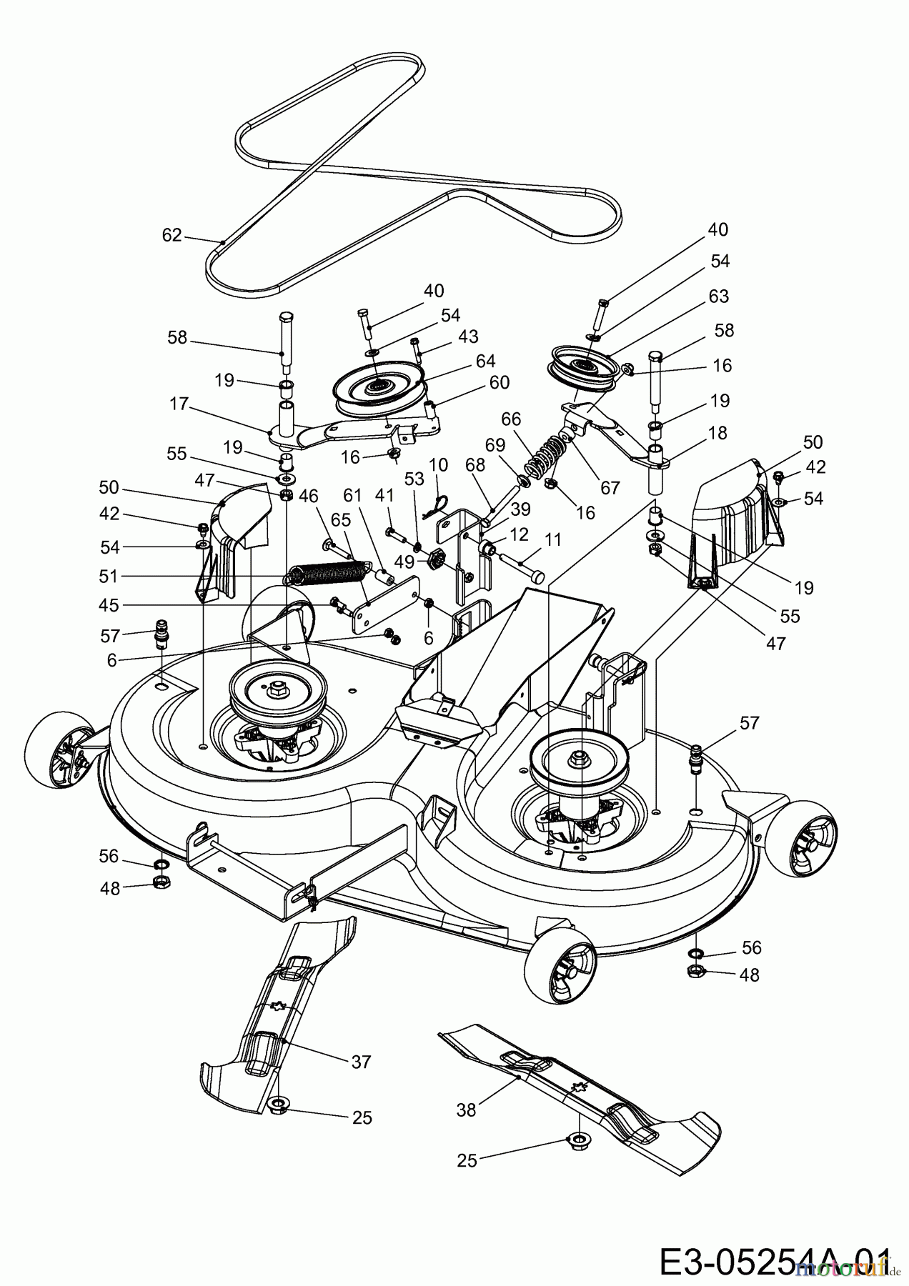MTD Zubehör Zubehör Kompakttraktoren Mähwerke für CC 2000 RD Serie (Mähwerk 41