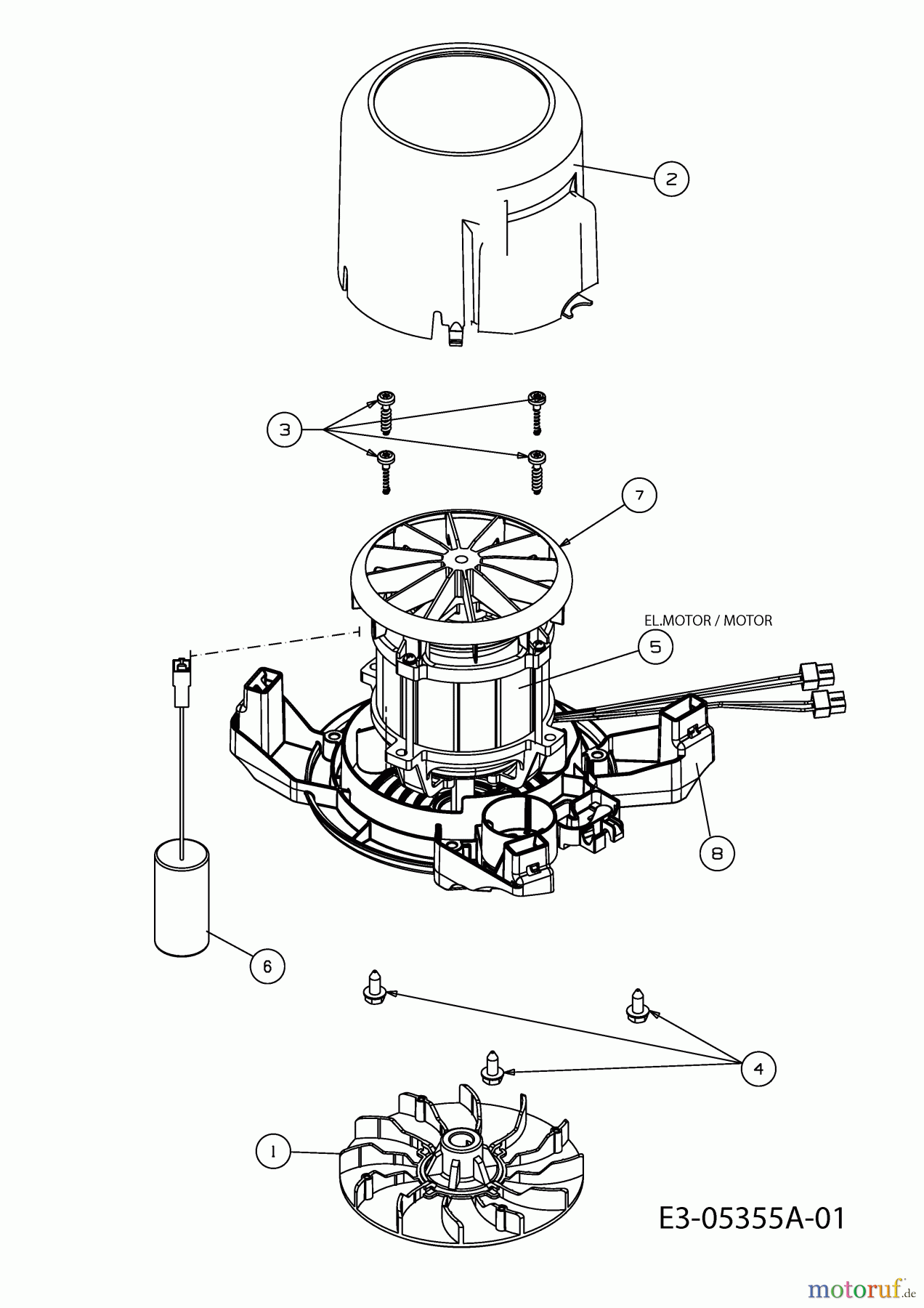 Lux Tools Elektromäher mit Antrieb E 1800-48 HMA 18AR11K-C94 (2010) Elektromotor, Messeraufnahme