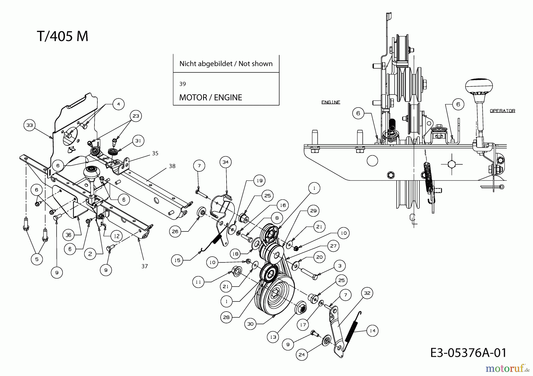 MTD Motorhacken T/405 M 21AA46M3678 (2012) Fahrantrieb, Motor