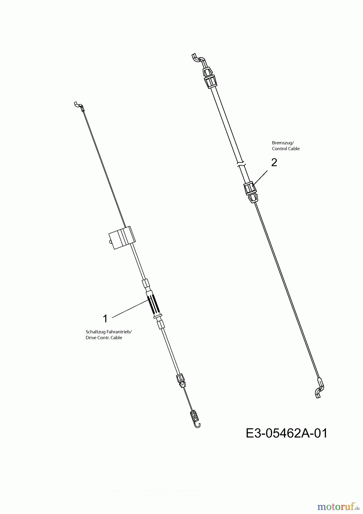 Lux Tools Motormäher mit Antrieb B 46 MA 12D-J54H694 (2011) Bowdenzüge
