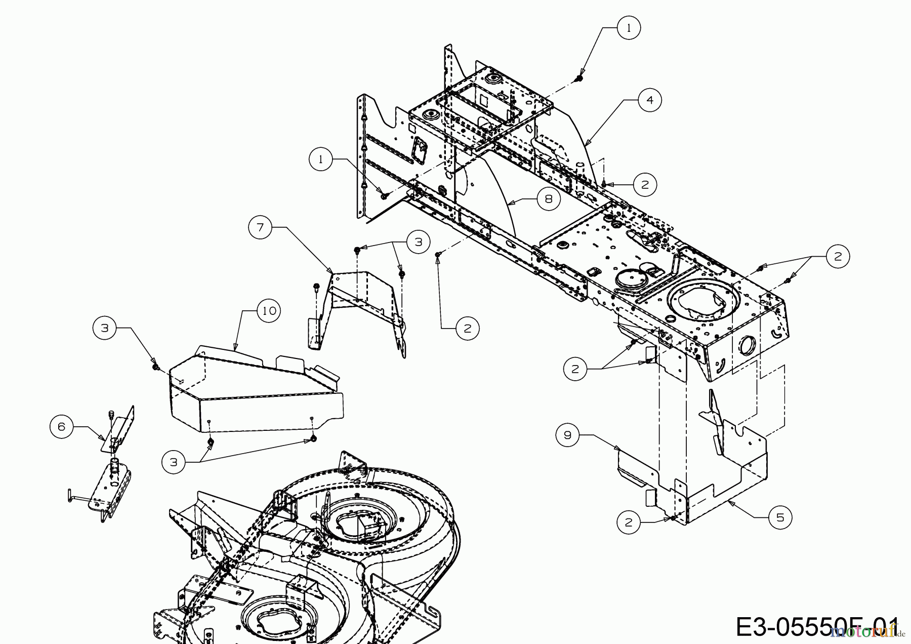 MTD Rasentraktoren LT 105 EXHK 13AG71KN682 (2018) Abdeckungen Mähwerk N (41