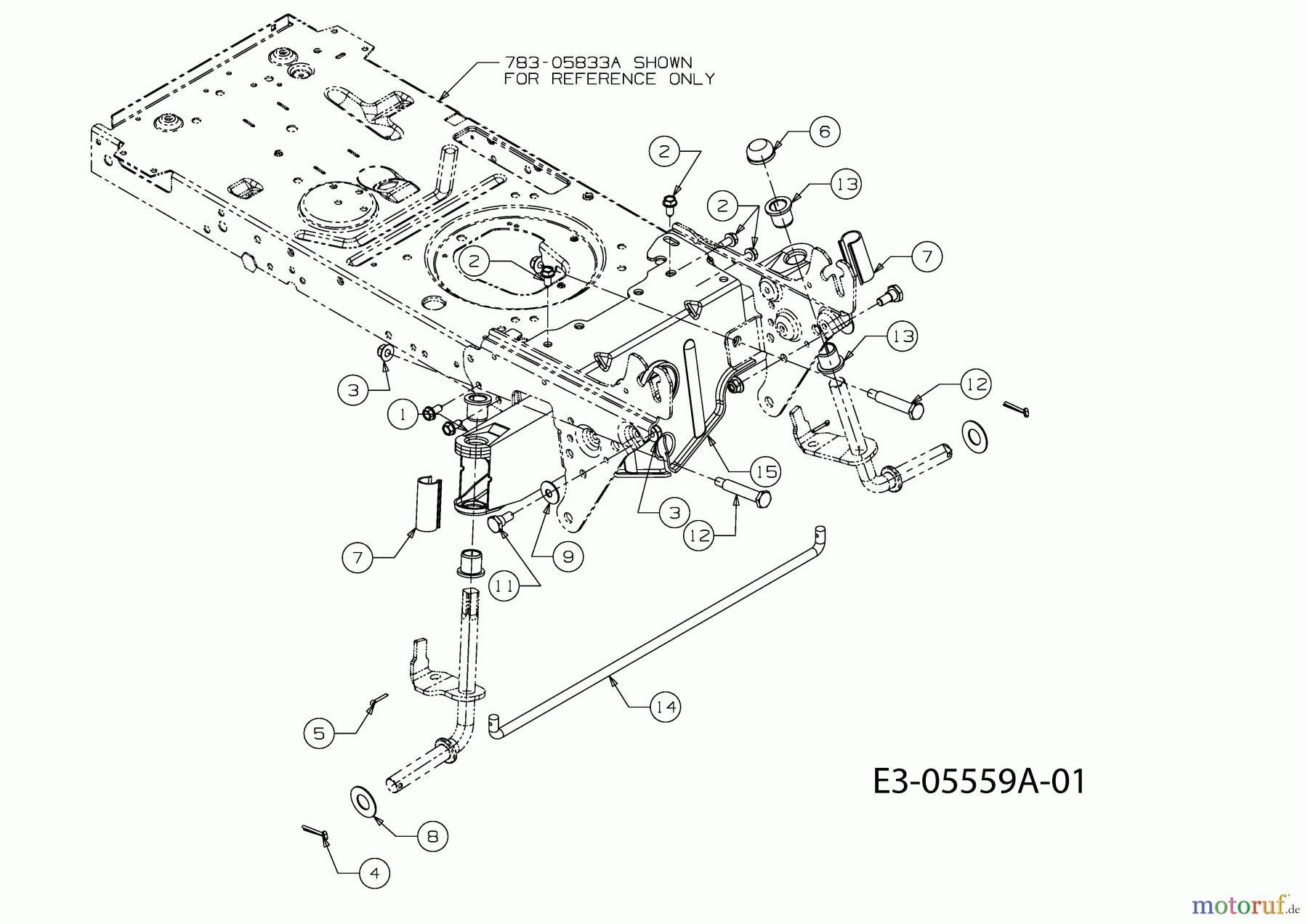MTD Rasentraktoren LF 125 H 13AH793F600 (2010) Vorderachse
