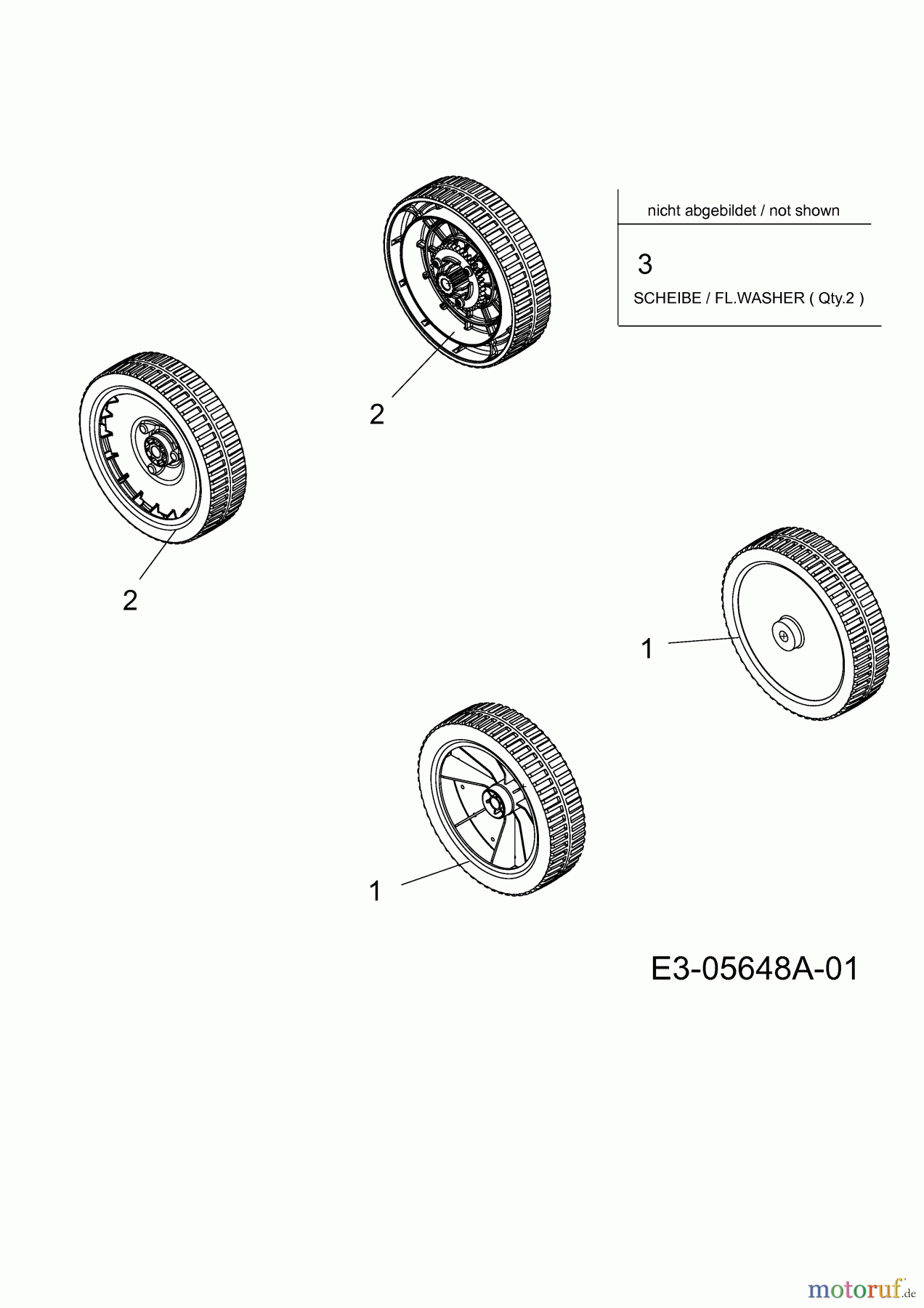  Mastercut Motormäher mit Antrieb SP 530 H 12A-83CQ659  (2012) Räder