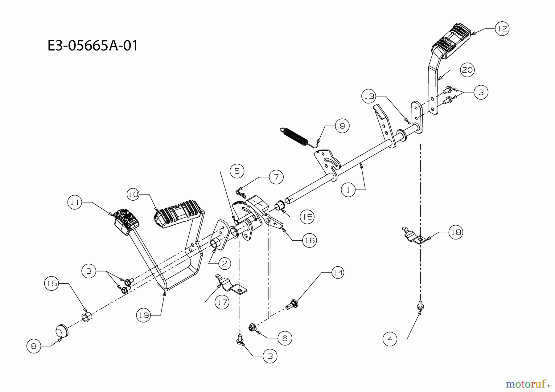 Cub Cadet Gartentraktoren GT 1224 14AI94AP603 (2010) Pedale