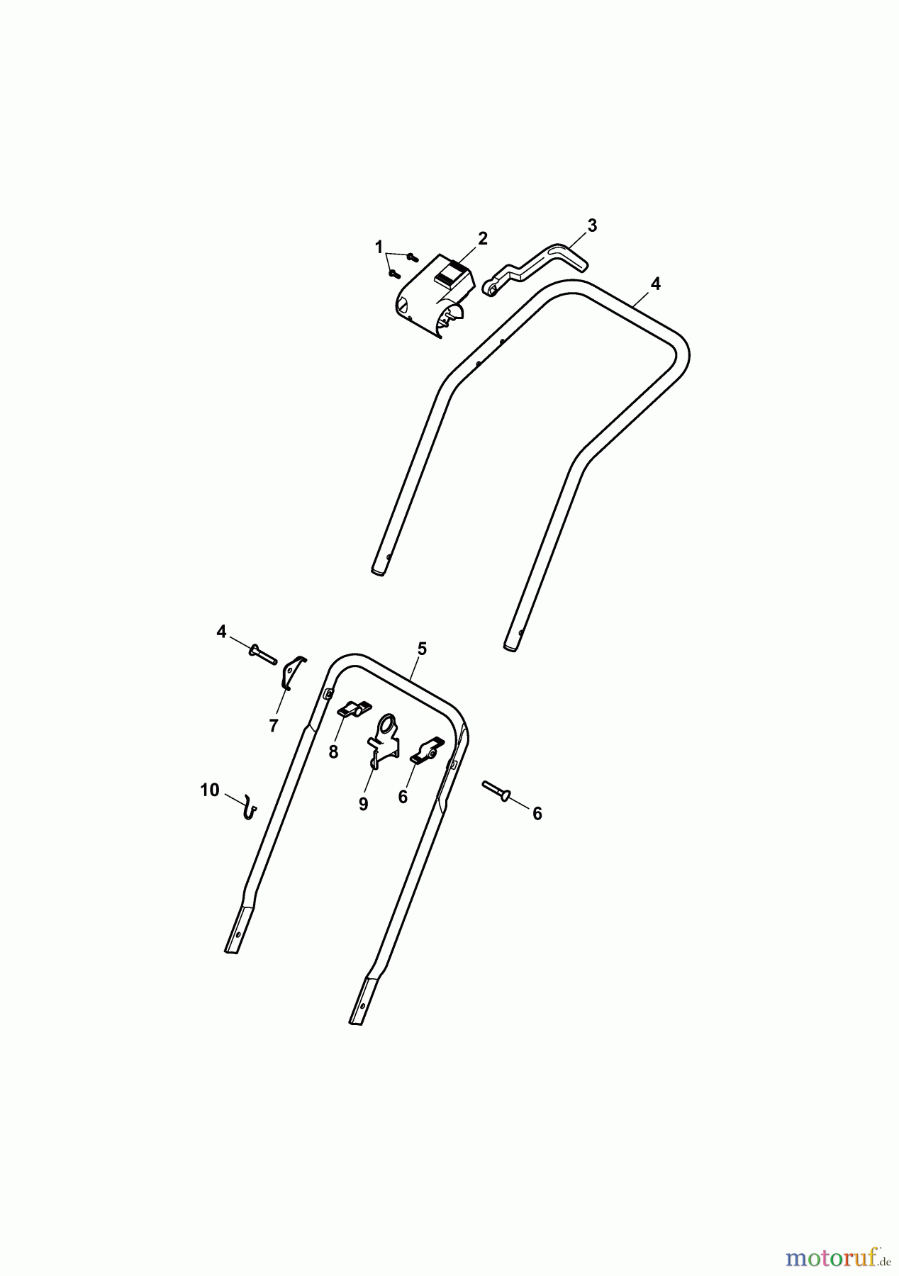 Wolf-Garten Elektromäher 2.32 E-1 4905003 Serie J (2010) Holm