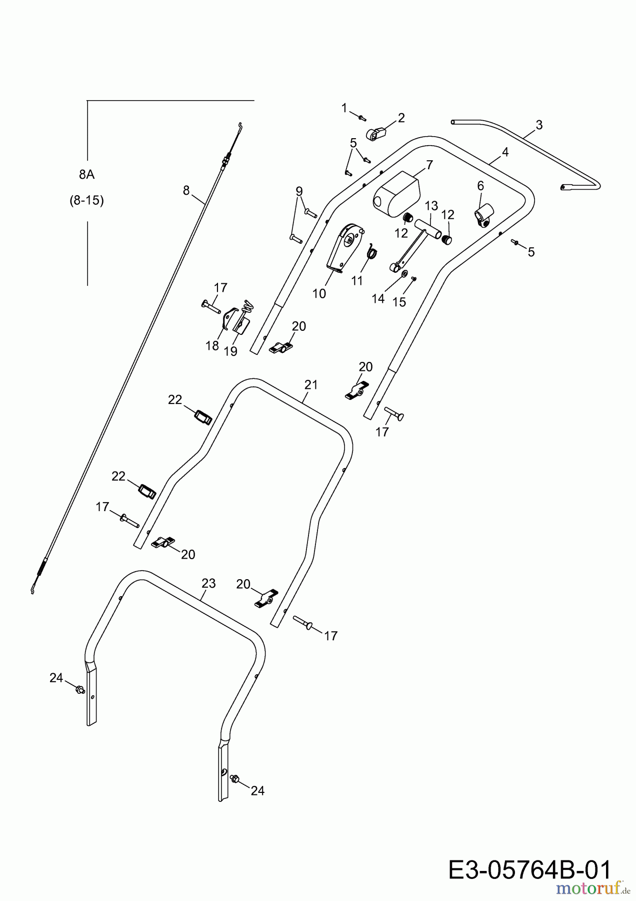  Wolf-Garten Motorvertikutierer UV 35 B 3635000  (2015) Holm