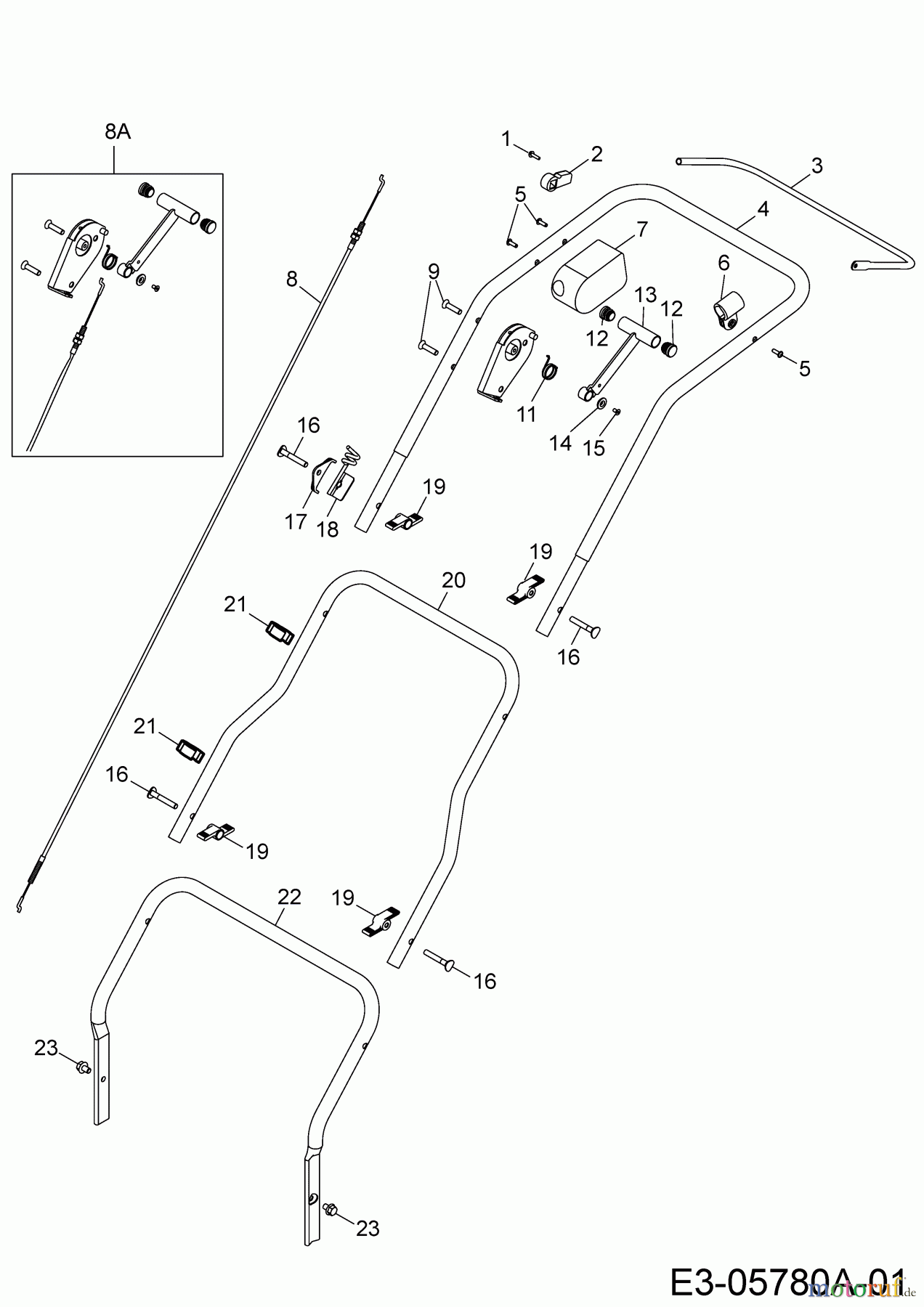WOLF-Garten Expert Motorvertikutierer Expert UV 40 B 16AG8D0F650 (2016) Holm, Schalter