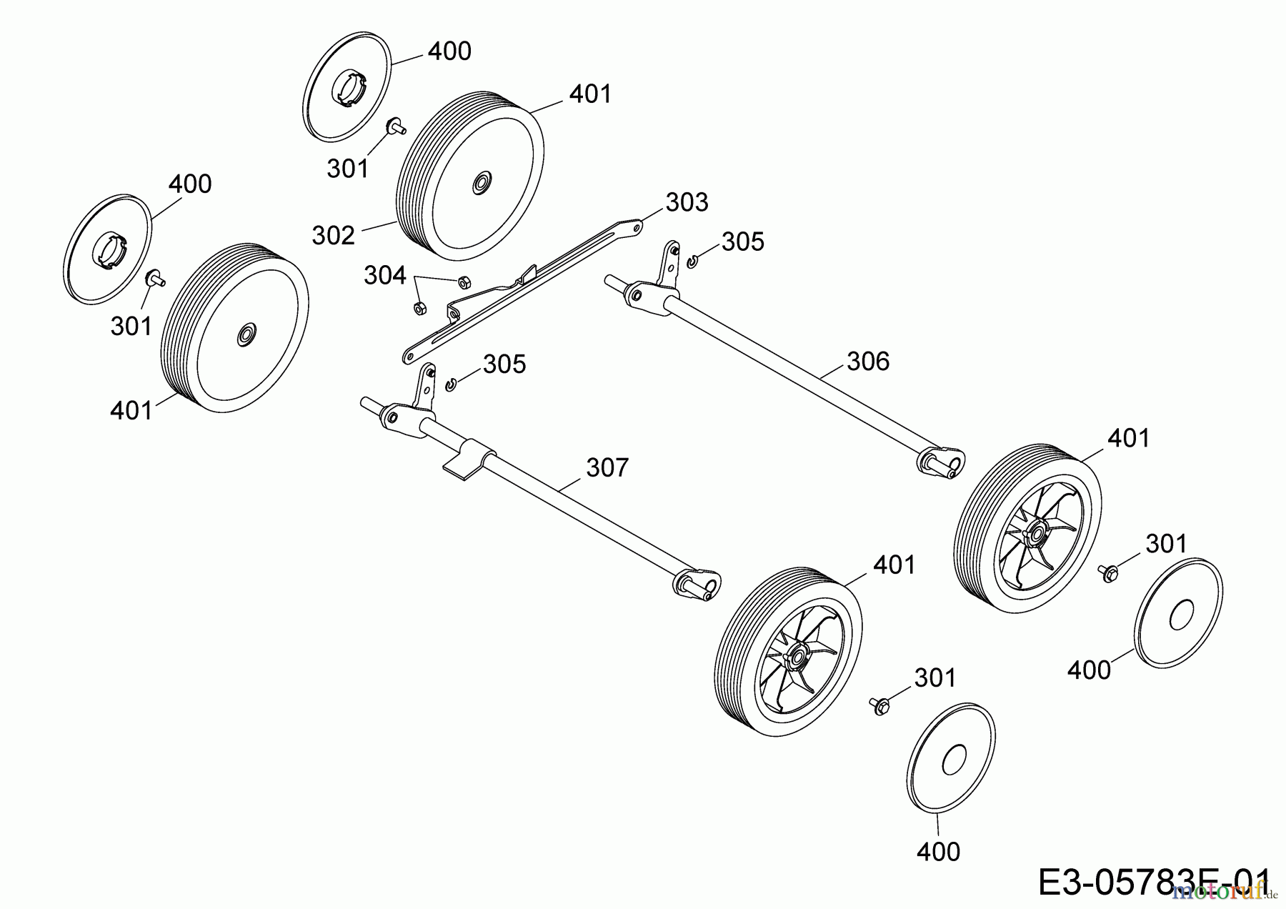 WOLF-Garten Expert Motorvertikutierer Expert UV 40 B 16BG8D0F650 (2017) Achse, Räder
